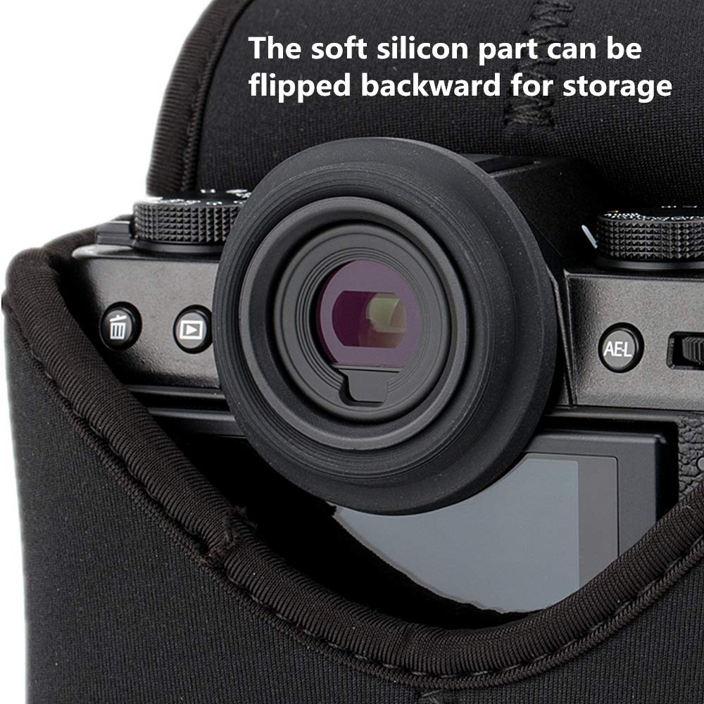 Soft Silicon Camera Viewfinder Eyecup Eyepiece Eyeshade for Fujifilm Fuji X-T30II X-T30 II X-T20 X-T10 Eye Cup Protector Cushion (Hot Shoe Mount Installation) for X-T30II X-T30 X-T20 X-T10 - Image 5