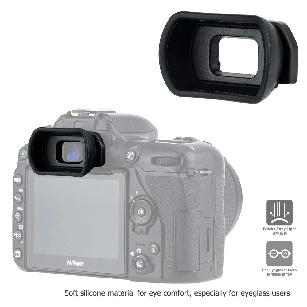 Soft Silicon Camera Viewfinder Eyecup Eyepiece Eyeshade for Nikon D780 D750 D610 D600 D7500 D7200 D7100 D7000 D5600 D5500 D5300 D5200 D5100 D5000 D3500 D3400 D3300 Replaces DK-21 DK-28 DK-25 24 23 20 Replace DK-21 DK-20 DK-23 DK-24 DK-25 DK-28 - Image 8