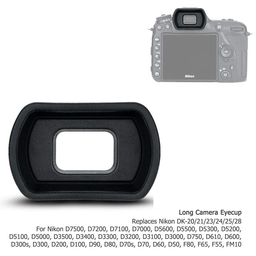 Soft Silicon Camera Viewfinder Eyecup Eyepiece Eyeshade for Nikon D780 D750 D610 D600 D7500 D7200 D7100 D7000 D5600 D5500 D5300 D5200 D5100 D5000 D3500 D3400 D3300 Replaces DK-21 DK-28 DK-25 24 23 20 Replace DK-21 DK-20 DK-23 DK-24 DK-25 DK-28 - Image 9