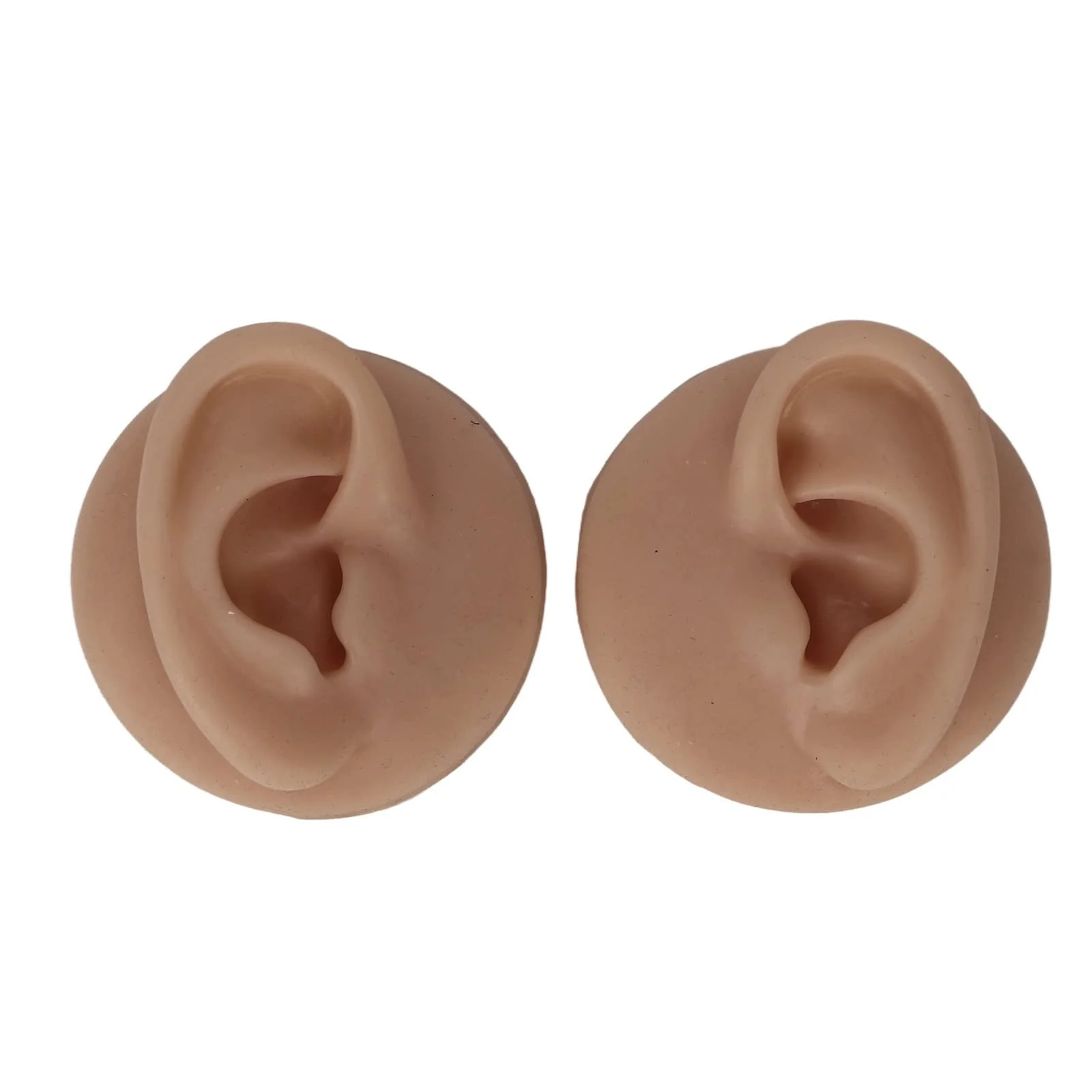 Soft Silicone Ear Model, Reusable Ear Display Mould, Professional Ear Piercing Tool, Safety Pierce for Piercing Practice Earring Display, Various Skin Colours (Dark Skin Colour) Dark skin colour - Image 5