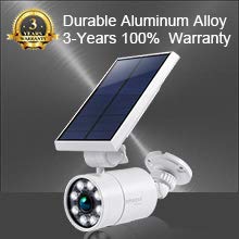Solar Motion Sensor Lights Outdoor 9-Watt(110W Equ.) 1400-Lumen Aluminum Solar Motion Spotlights Flood Security for Outside Garden Driveway Garage Home, 2-Year 100% FREE Warranty Guarantee(White) White - Image 7