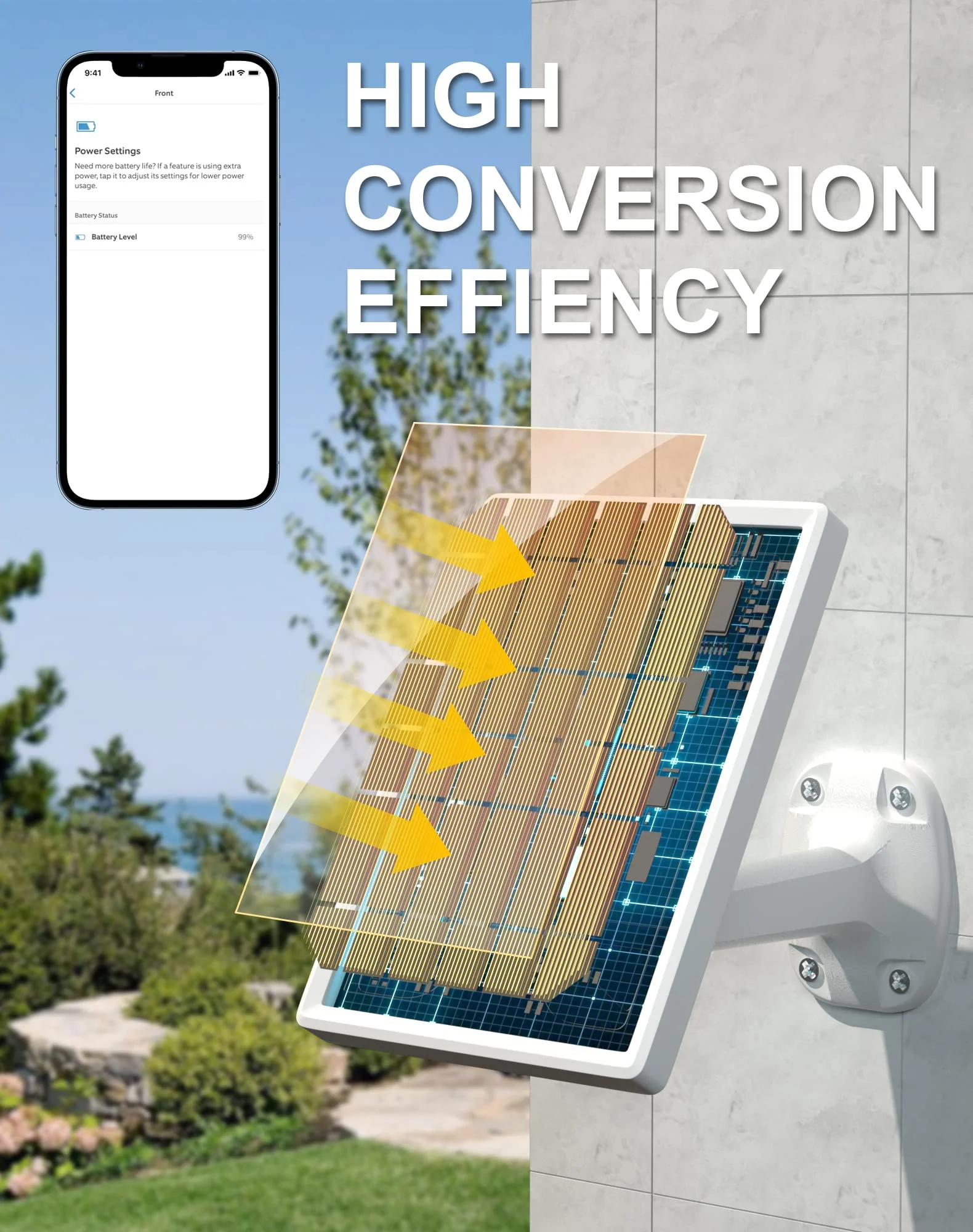 Solar Panel for Ring Camera, Camera Solar Panel Charger Compatible with Ring Stick Up Cam Battery & Spotlight Cam Battery/Plus/Pro,Waterproof, Fast Charging - Image 2