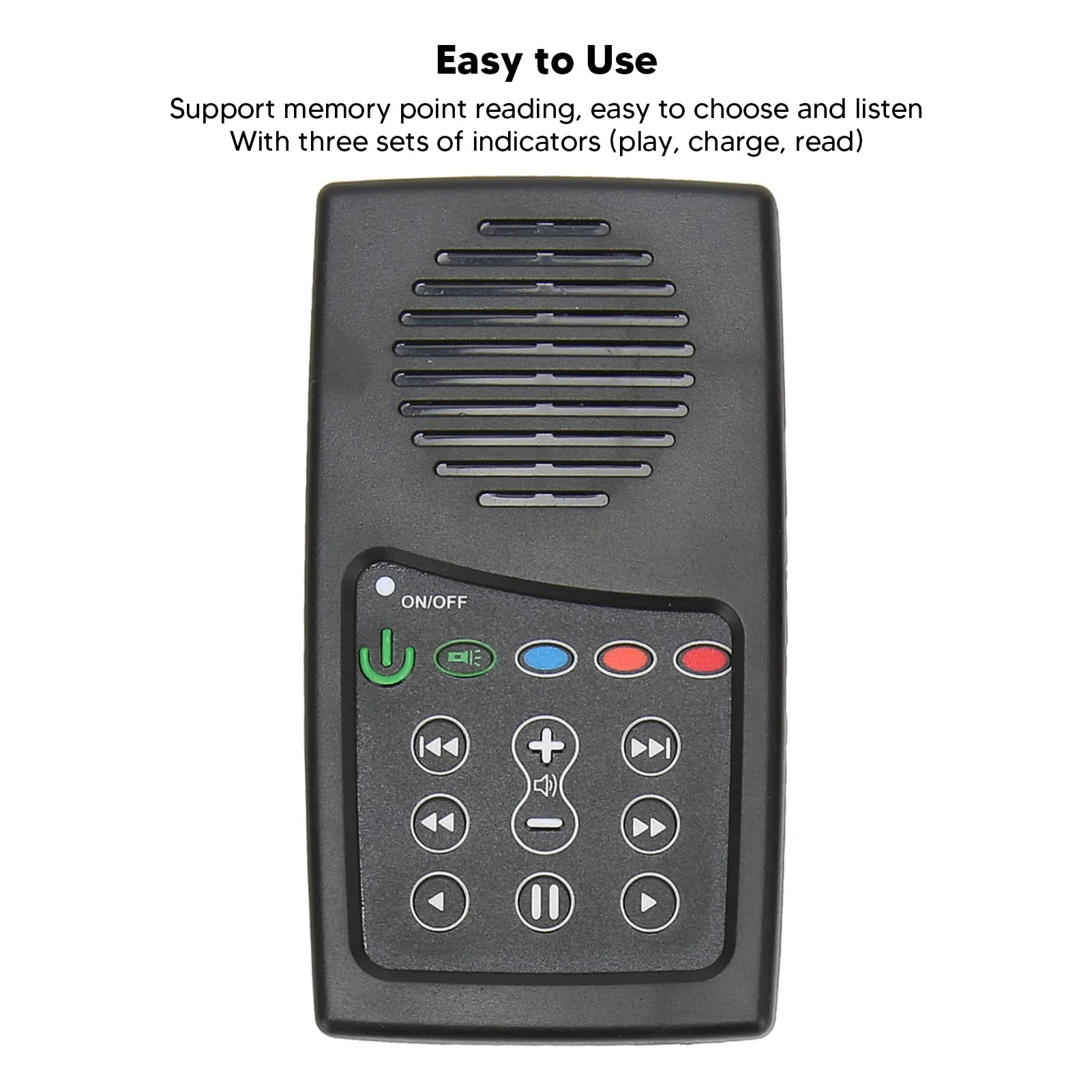 Solar Powered Bible Reader, Portable Electronic Bible Audio Player Built in 8G Capacity for Seniors and The Blind. 350mAh (English KJV with French with Aramaic) English KJV with French with Aramaic - Image 2
