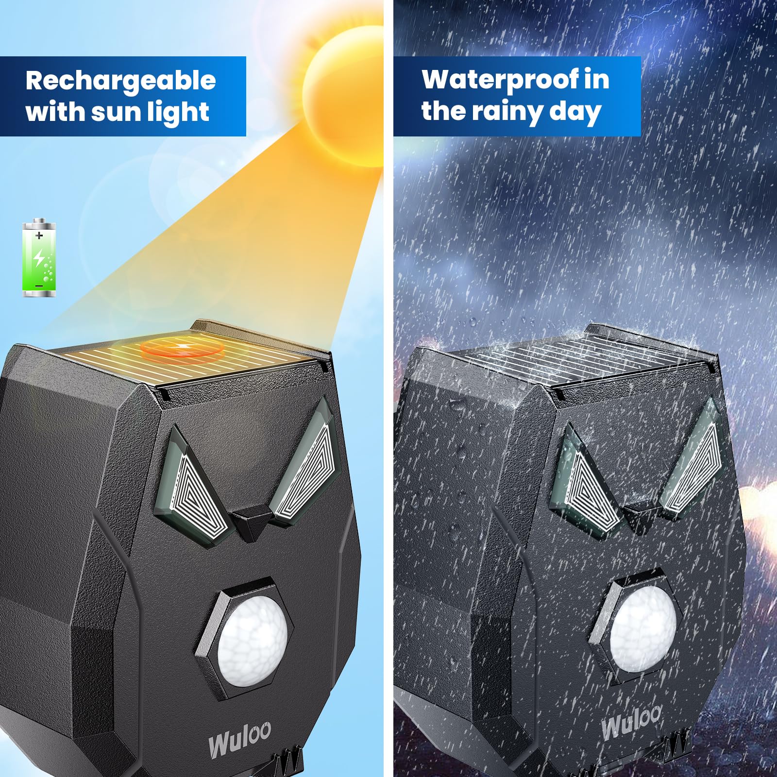 Solar Wireless Driveway Alarm Alert Outside 2000ft Range, Outdoor Motion Sensor & Detector Driveway Alert System with Rechargeable Battery/Weatherproof/Mute Mode/Expandable(1 Receiver and 2 sensors) - Image 5