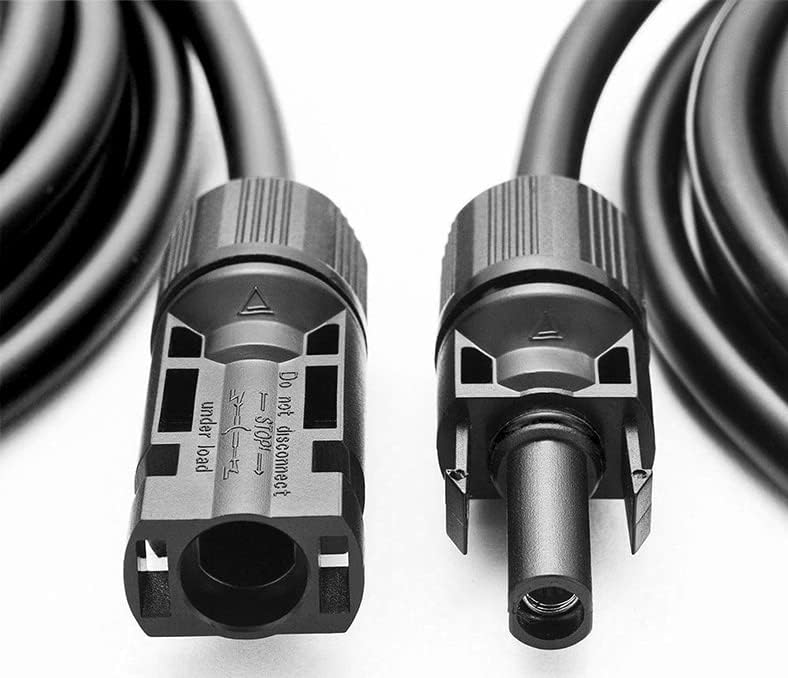 SOLARTRONICS Extension Cable 4 mm² H1Z2Z2-K Solar Cable Balcony Power Station Connection Cable Black with Plug on Both Sides for Solar Panels PV GAK. Made in Germany (2 x 5 m) 5m - 4mm² - Image 3
