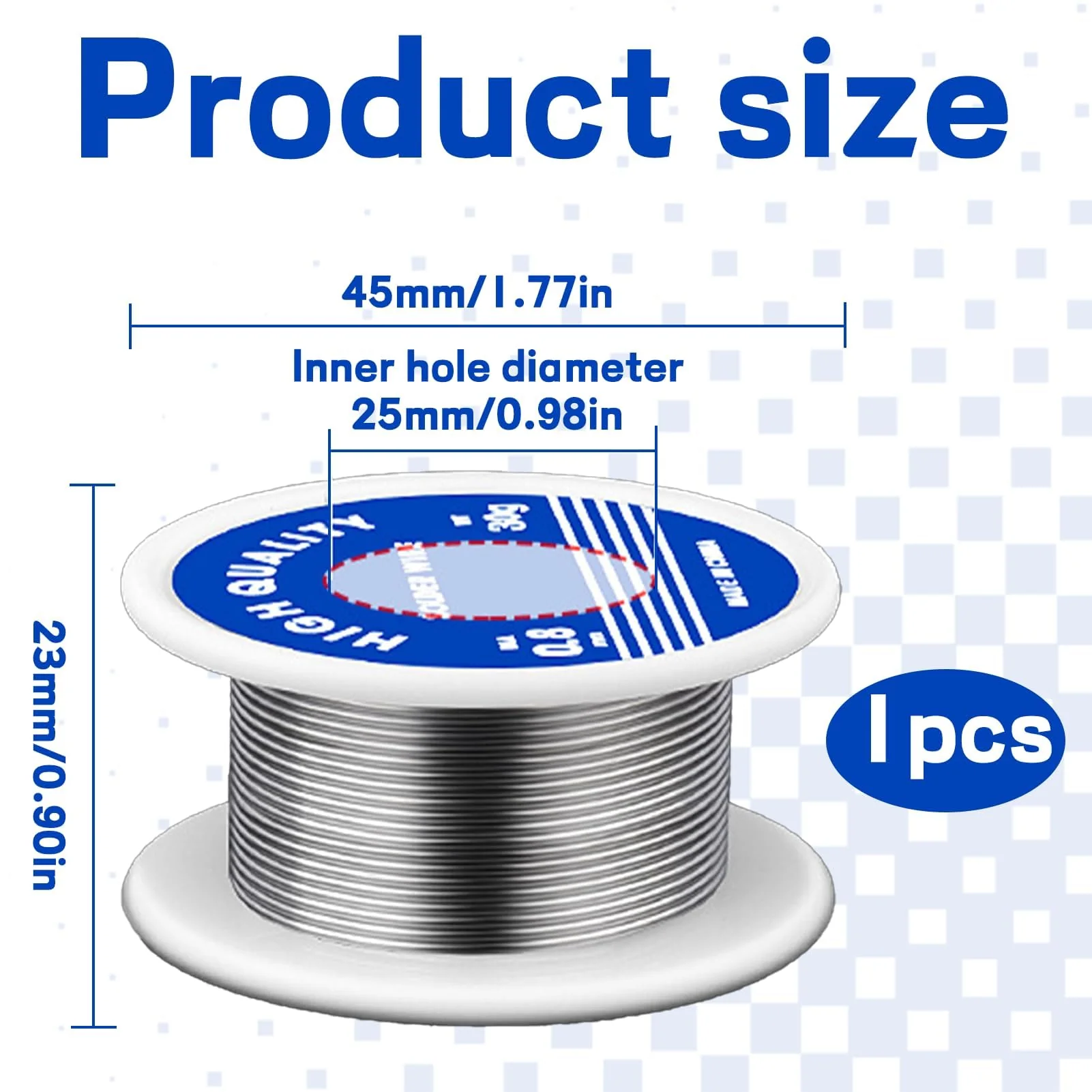 Solder 0.8 mm, 30 g, Solder with Flux, Solder Wire, Solder Wire, Solder Wire, Solder Lead-Free with Rosin Core, for Repair and DIY of Electronic Electric Soldering Components - Image 2
