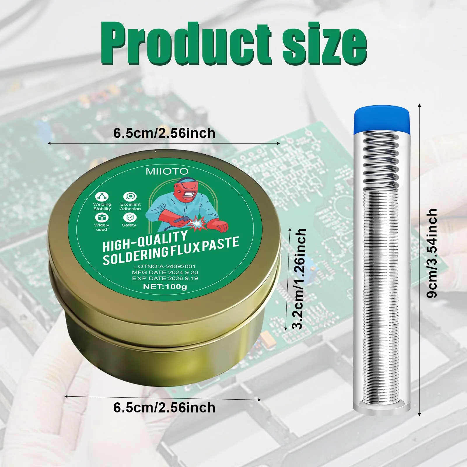 Solder Flux, Solder Paste, No Clean Solder Grease Flux with Solder with Flux, Soldering Paste Flux for Precision for Machines, Metal, Sheet Metal, Telephones, PC Cards, Components - Image 7