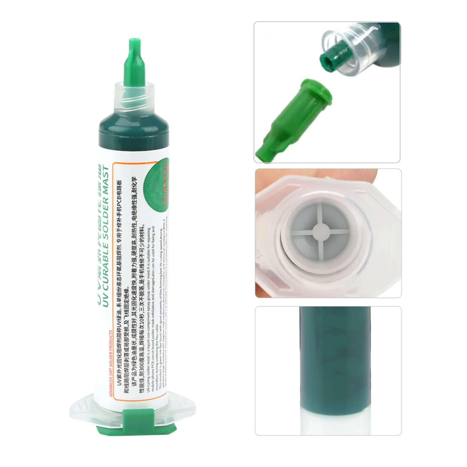 Solder Mask Ink, 1 Piece UV Light Curing Solder Mask Ink, BGA PCB Solder Resist Ink, UV Curing Solder Resist Combination for Insulating and Protecting Electronic PCB Components - Image 3