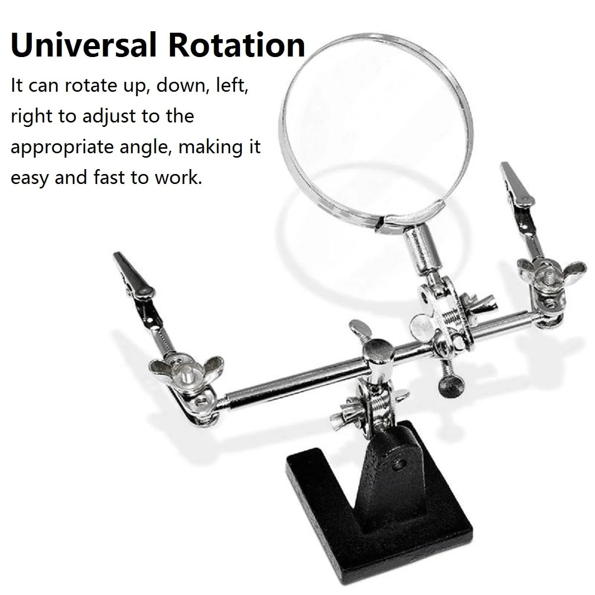 Soldering Holder with Magnifying Glass, Soldering PCB Holder Tool, Third Hand Soldering, Third Hand Soldering Station with Magnifying Glass, Electronic Repair Tool, Model Making Accessories, Soldering - Image 4