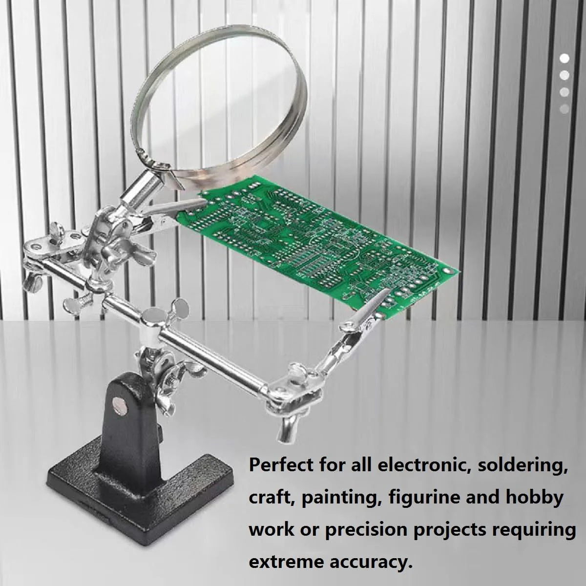 Soldering Holder with Magnifying Glass, Soldering PCB Holder Tool, Third Hand Soldering, Third Hand Soldering Station with Magnifying Glass, Electronic Repair Tool, Model Making Accessories, Soldering - Image 7