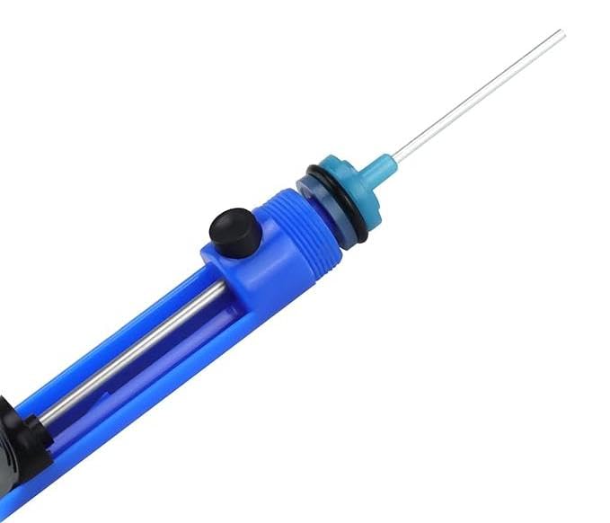 Soldering Pump, Desoldering Pump Set, Desoldering Suction Pump, Desoldering Valve Pump Made of Aluminium Alloy, High Temperature Resistant Silicone Nozzle for and Soldering Suction (Colour: 19 x 1.96 Blue - Image 9