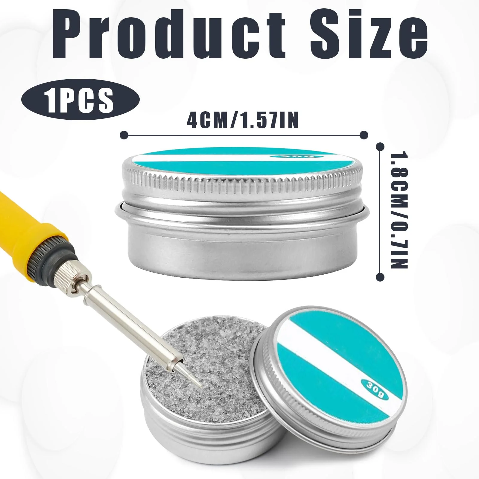 Soldering Tip Cleaner, Soldering Tips Reactivator 30 g, Soldering Tips Reactivator, Cleaning Tips Cleaner Soldering Iron Accessories, Soldering Tip Cleaner Tip Tinner Cleaner for Reactivating Oxidised - Image 2