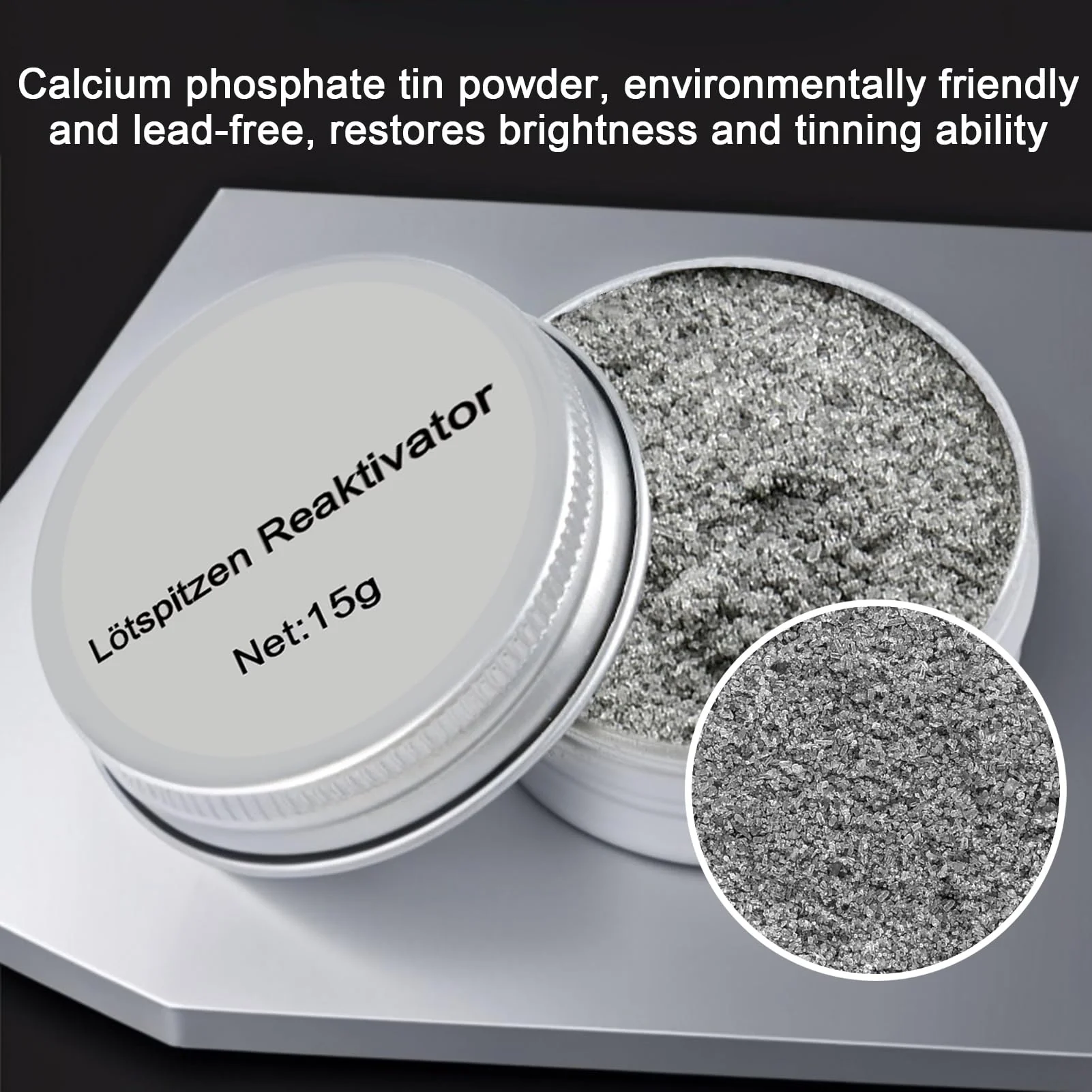 Soldering Tips Reactivator Lead-Free Soldering Tip Cleaner for Reactivating Oxidized Soldering Tips (Net Weight: 15g Tub) - Image 6