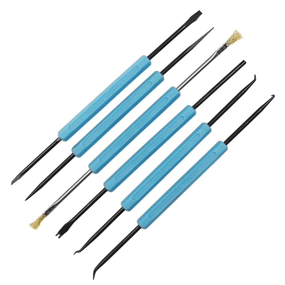 Soldering Tool Set for Soldering Work, Soldering Aid Set, Double-Sided Solder Assist Tools, Soldering Accessories, Pack of 6