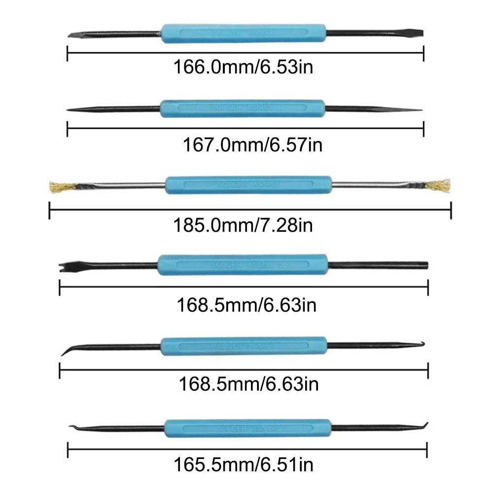 Soldering Tool Set for Soldering Work, Soldering Aid Set, Double-Sided Solder Assist Tools, Soldering Accessories, Pack of 6 - Image 9