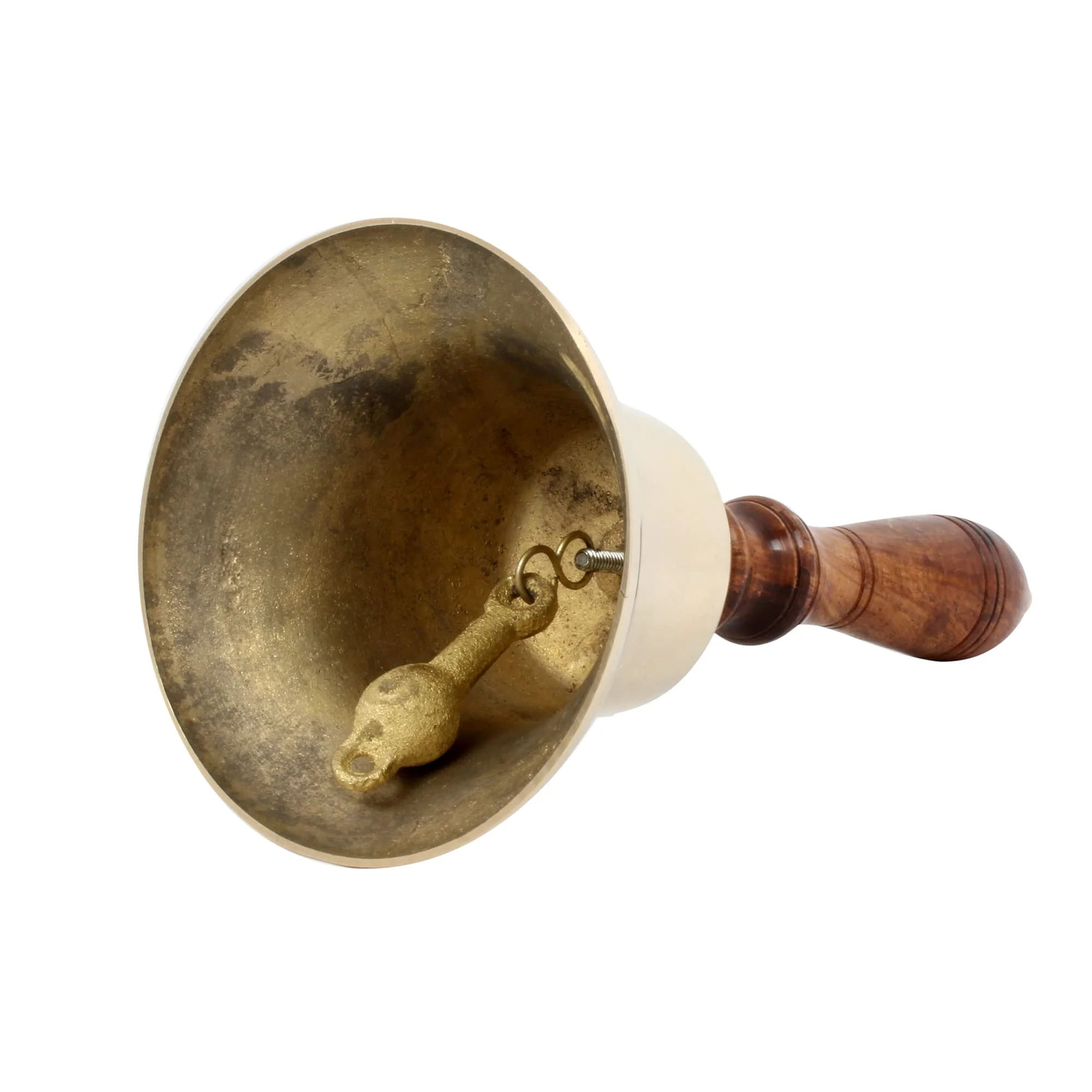 Solid Brass Large Hand Bell - Call Bell Perfect for Wedding Bell,Games Bell, Schools Bell, Reception Desks and Religious Ceremonies and Events. 5 Inch Diameter - Image 4