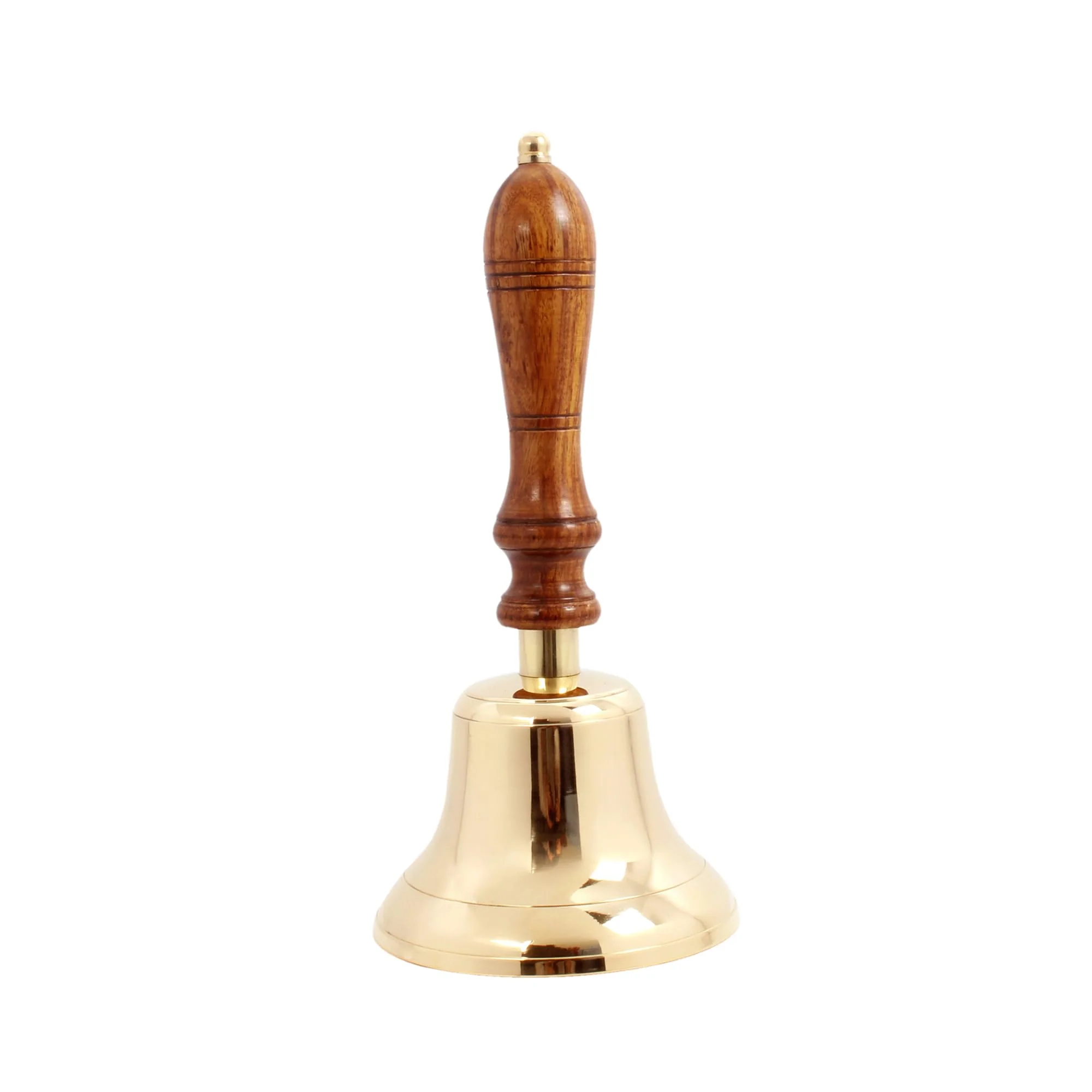 Solid Brass Large Hand Bell - Call Bell Perfect for Wedding Bell,Games Bell, Schools Bell, Reception Desks and Religious Ceremonies and Events. 5 Inch Diameter - Image 5