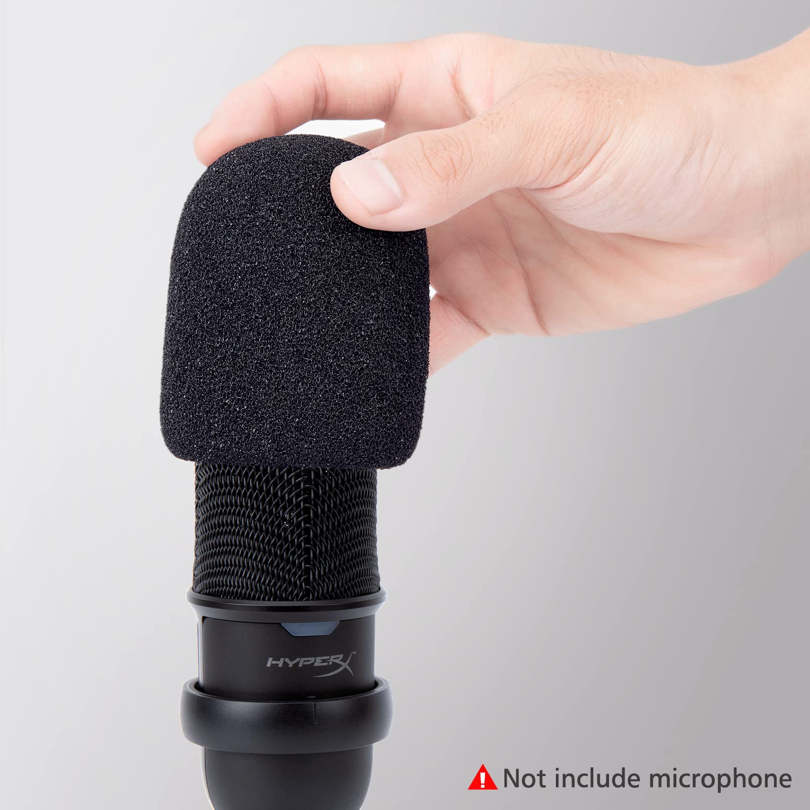 SoloCast Microphone Pop Filter Windscreen - Noise Reduction Gaming Mic Foam Covers, Mic Foam Cover Pop Filter Compatible with HyperX SoloCast White by SUNMON HyperX SoloCast Mic Cover - Image 5