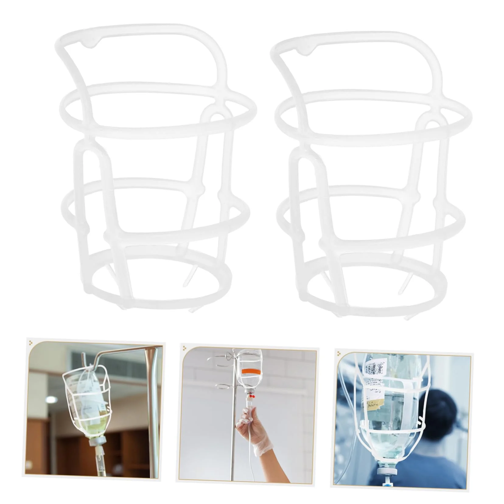 SOLUSTRE 1 Set of Infusion Net Bags, Salt Solution Bottle Net, Infusion Stand Accessories, Infusion Accessories for Clinics, Hospital Accessories, Portable Drip Rod Net, Plastic, White, Pack of 20 - Image 2