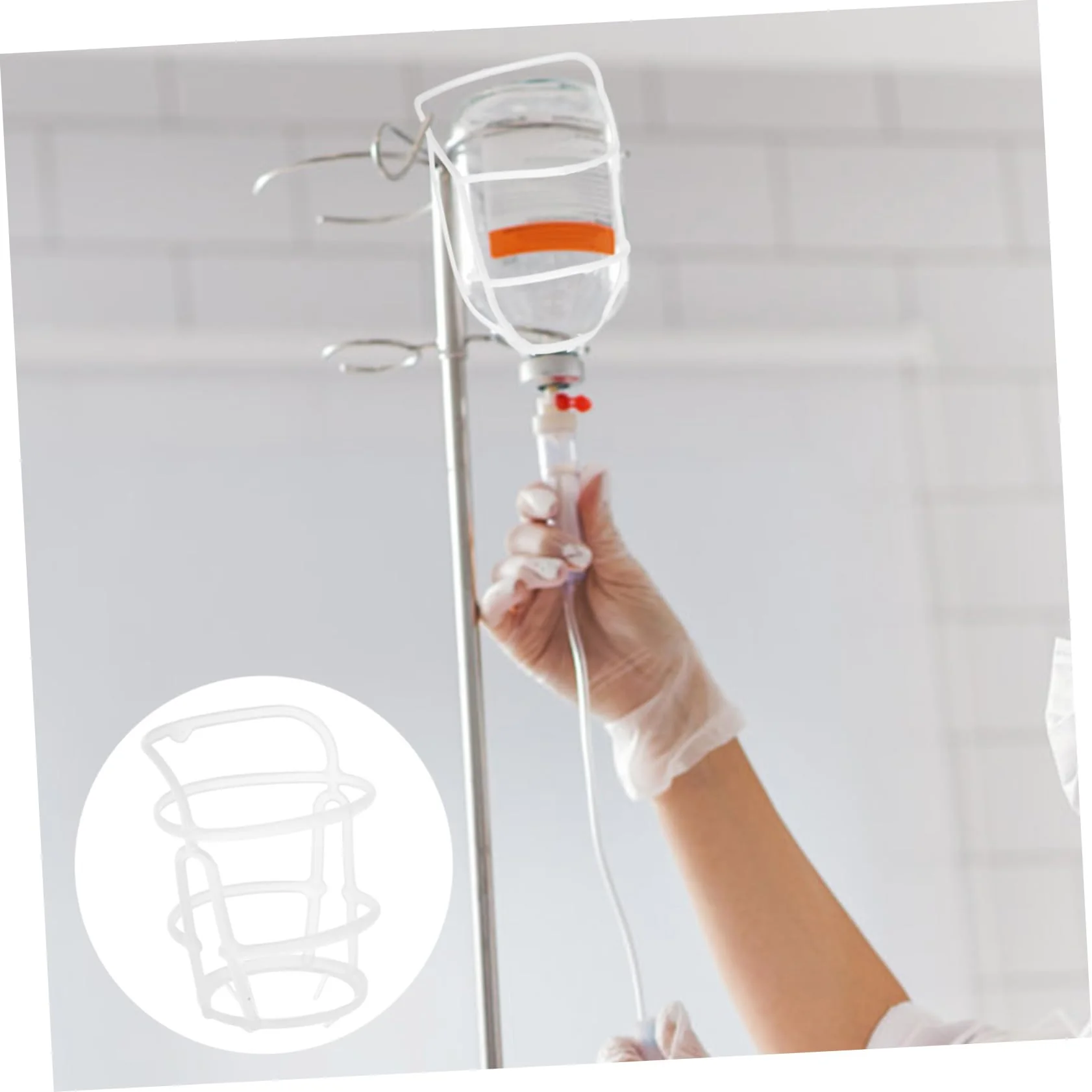 SOLUSTRE 1 Set of Infusion Net Bags, Salt Solution Bottle Net, Infusion Stand Accessories, Infusion Accessories for Clinics, Hospital Accessories, Portable Drip Rod Net, Plastic, White, Pack of 20 - Image 4