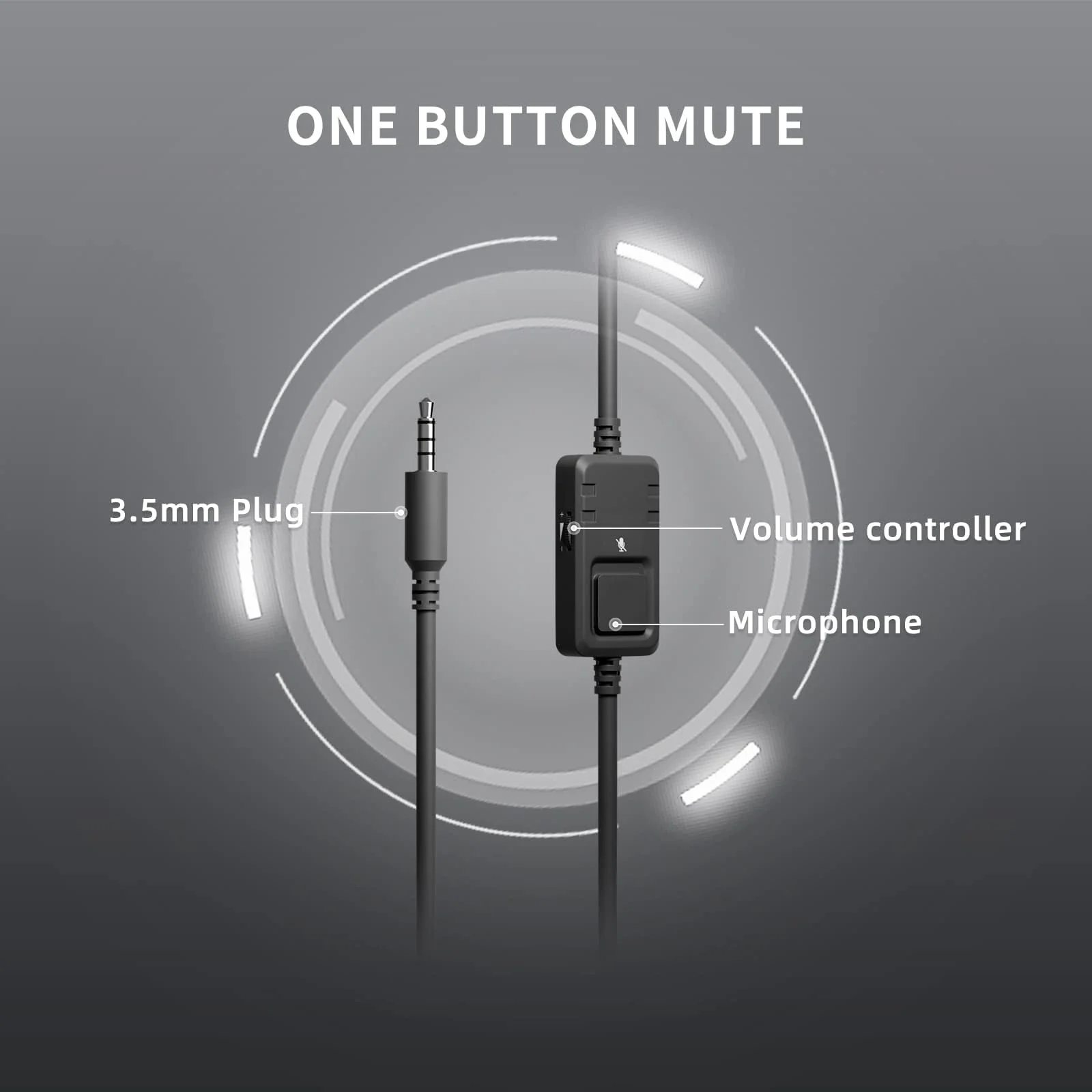 SOMIC Stereo Gaming Headset with Mic for PS4, PS5, Xbox One, PC, Mobile Phone, 3.5MM Sound Detachable Cat Ear Headphones Lightweight Self-Adjusting Over Ear Office Headphones G951S Black - Image 6
