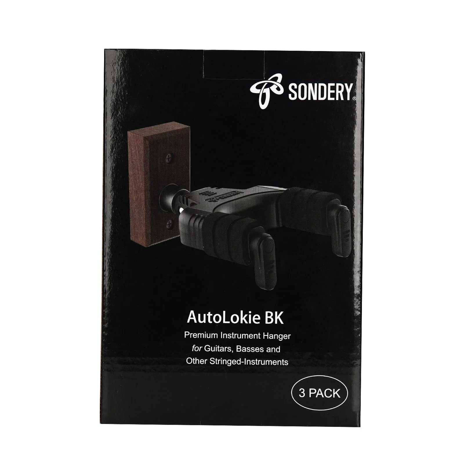Sondery Guitar Wall Mount Hanger, Auto Lock and Adjustable Hook Holder for Acoustic and Electric Guitar, Ukulele, Bass, Banjo and Mandolin, Safely Cradles Nitro-Finished and High-End Guitars 3 Pack - Image 10