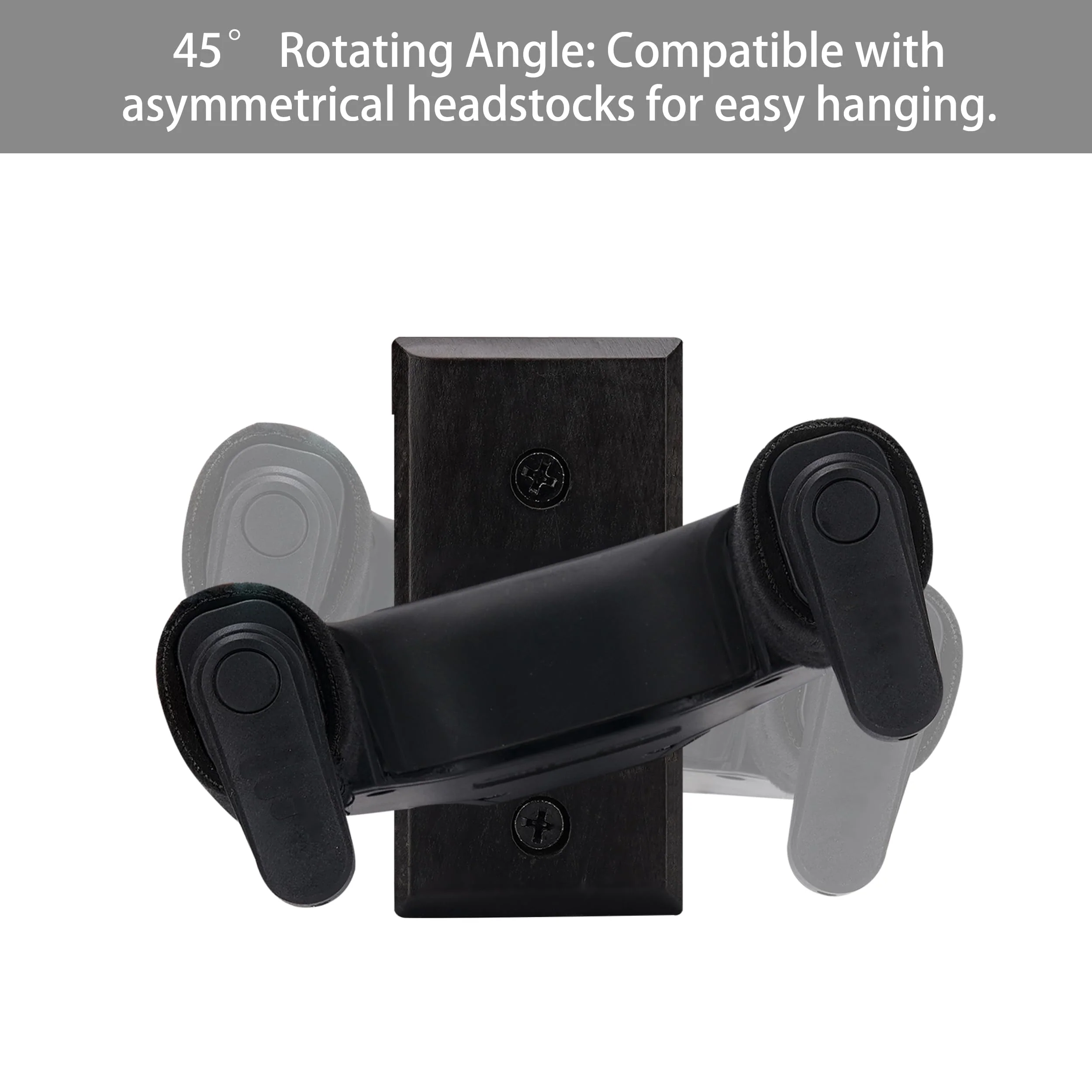 Sondery Guitar Wall Mount Hanger, Auto Lock and Adjustable Hook Holder for Acoustic and Electric Guitar, Ukulele, Bass, Banjo and Mandolin, Safely Cradles Nitro-Finished and High-End Guitars 3 Pack - Image 3