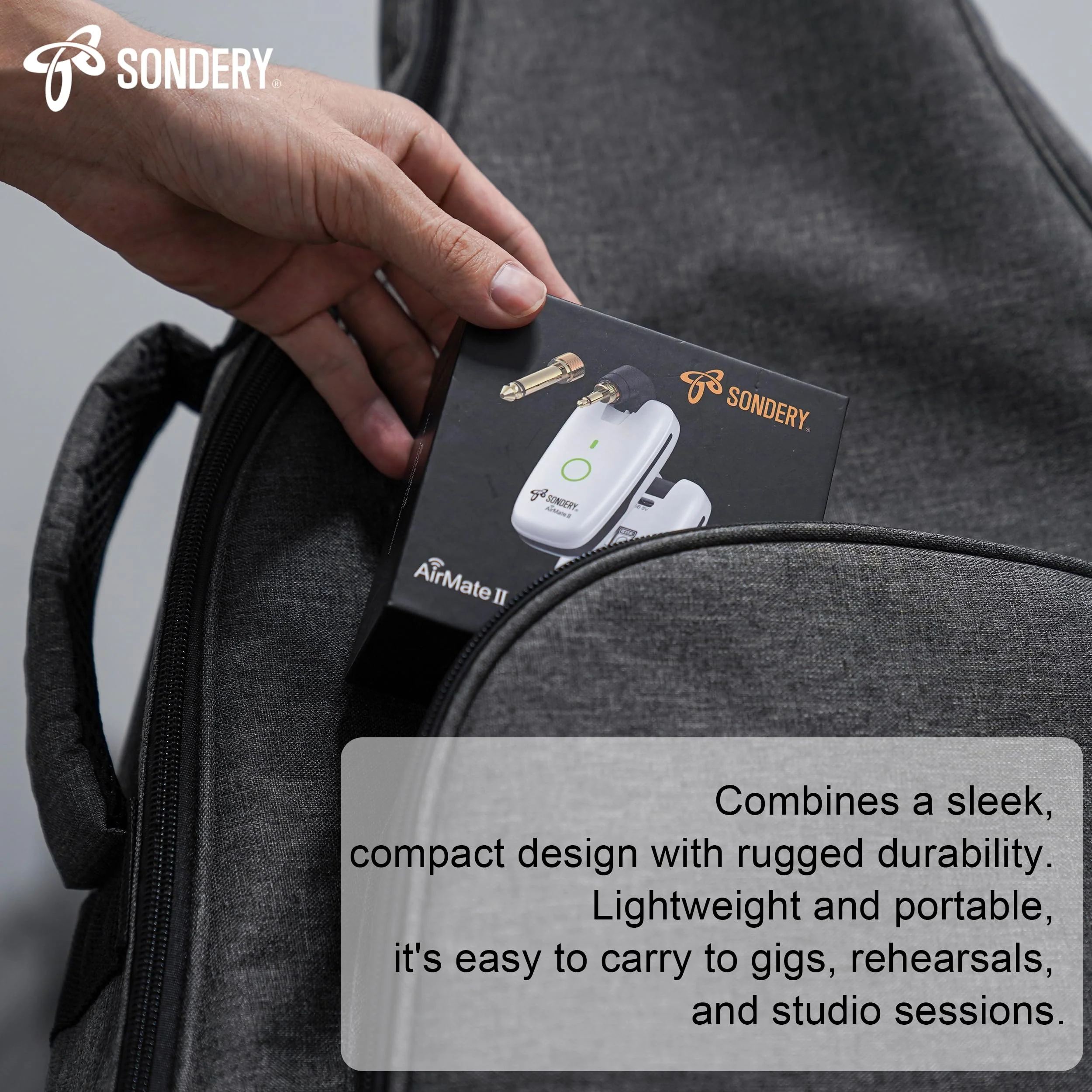 Sondery Wireless Transmitter and Receiver System for Guitar Bass Keyboard Drums Multiple Instruments 7 Channels Rechargeable Long Battery Life - Image 6