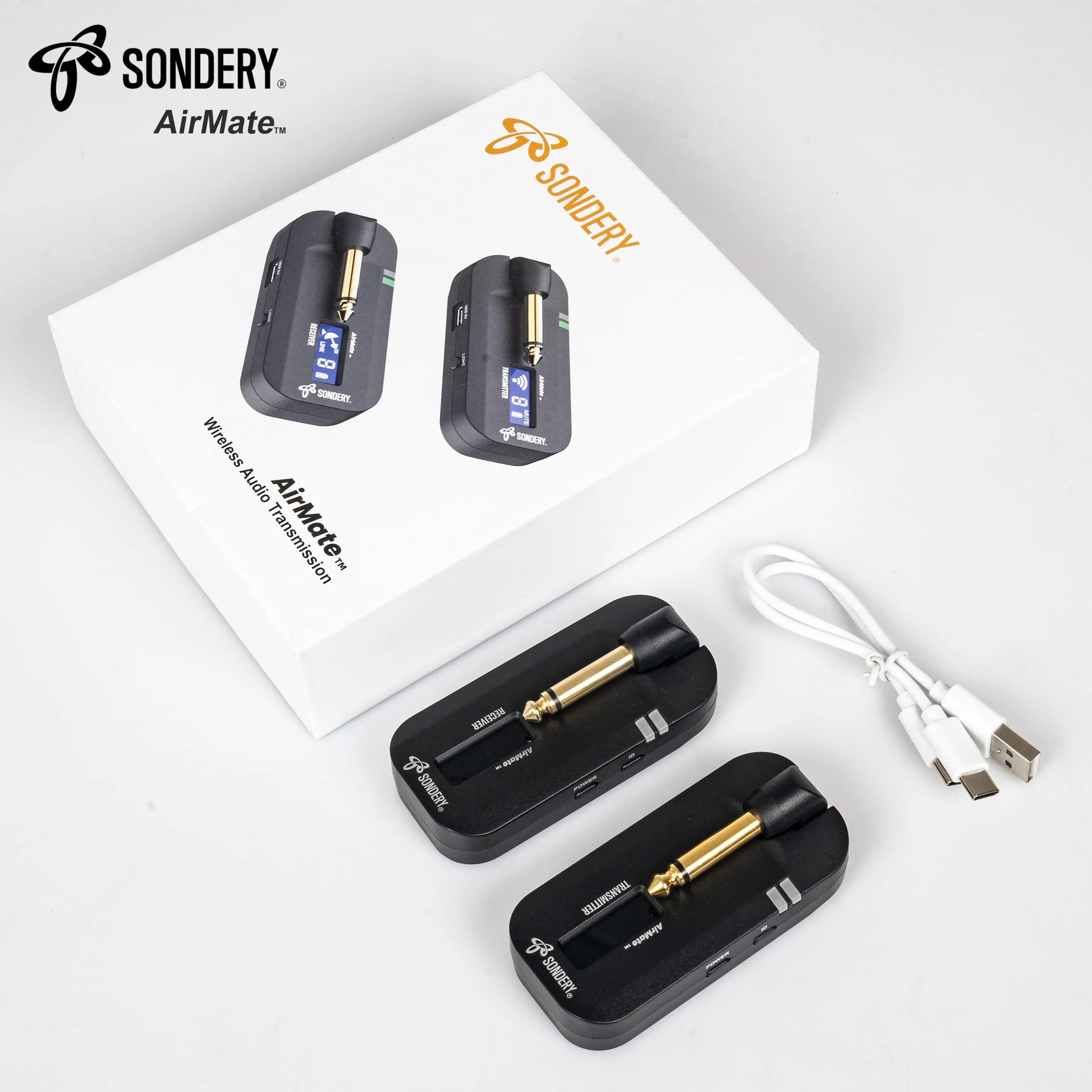 Sondery Wireless Transmitter Receiver System 5.8GHz with Display Screen for Easy Monitoring for Guitar Bass Keyboard Multi Instruments 24-bit High-Quality Audio Ultra-Low Latency Rechargeable - Image 6