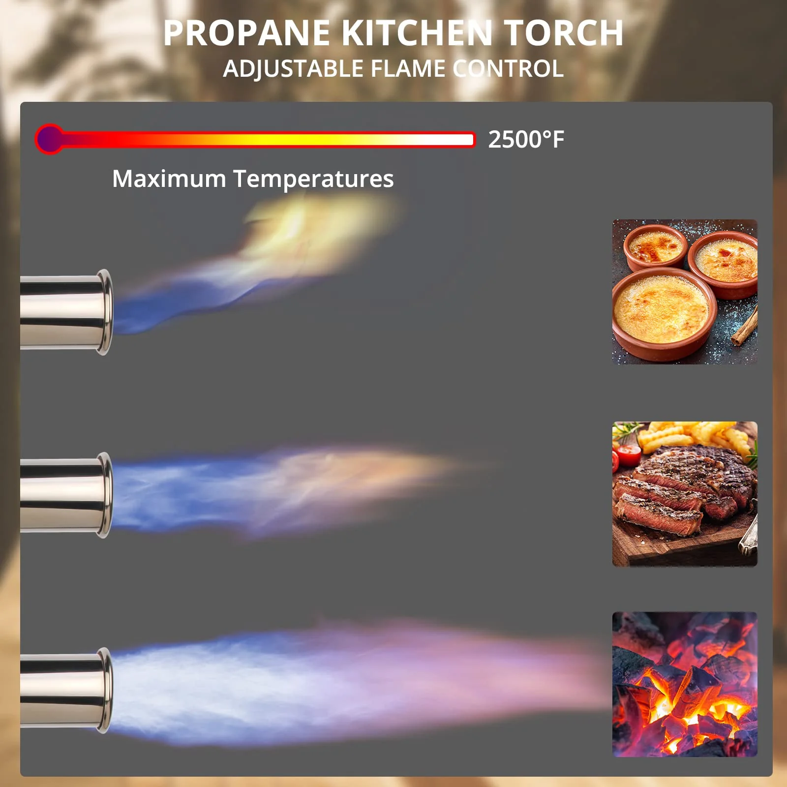 Sondiko Powerful Propane Torch LMT905, Grill Gun, Flame Thrower Gun, Campfire Starter, Charcoal Lighter, Culinary Kitchen Barbecue, Soldering Guns (Propane Tank Not Included) Mt905 - Image 4