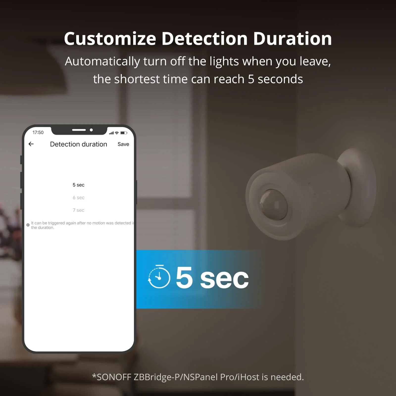 SONOFF SNZB-03P Zigbee Motion Sensor, 3-Year Battery Life, for Alert System and Automations Wireless Motion Detector, SONOFF Zigbee Bridge Required, Batteries Included(2 Pack) - Image 5