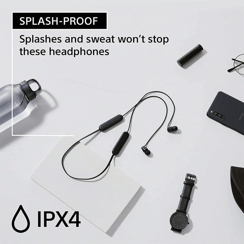 Sony WI-C100 Wireless in-Ear Bluetooth Headphones with Built-in Microphone, Black One Size - Image 4