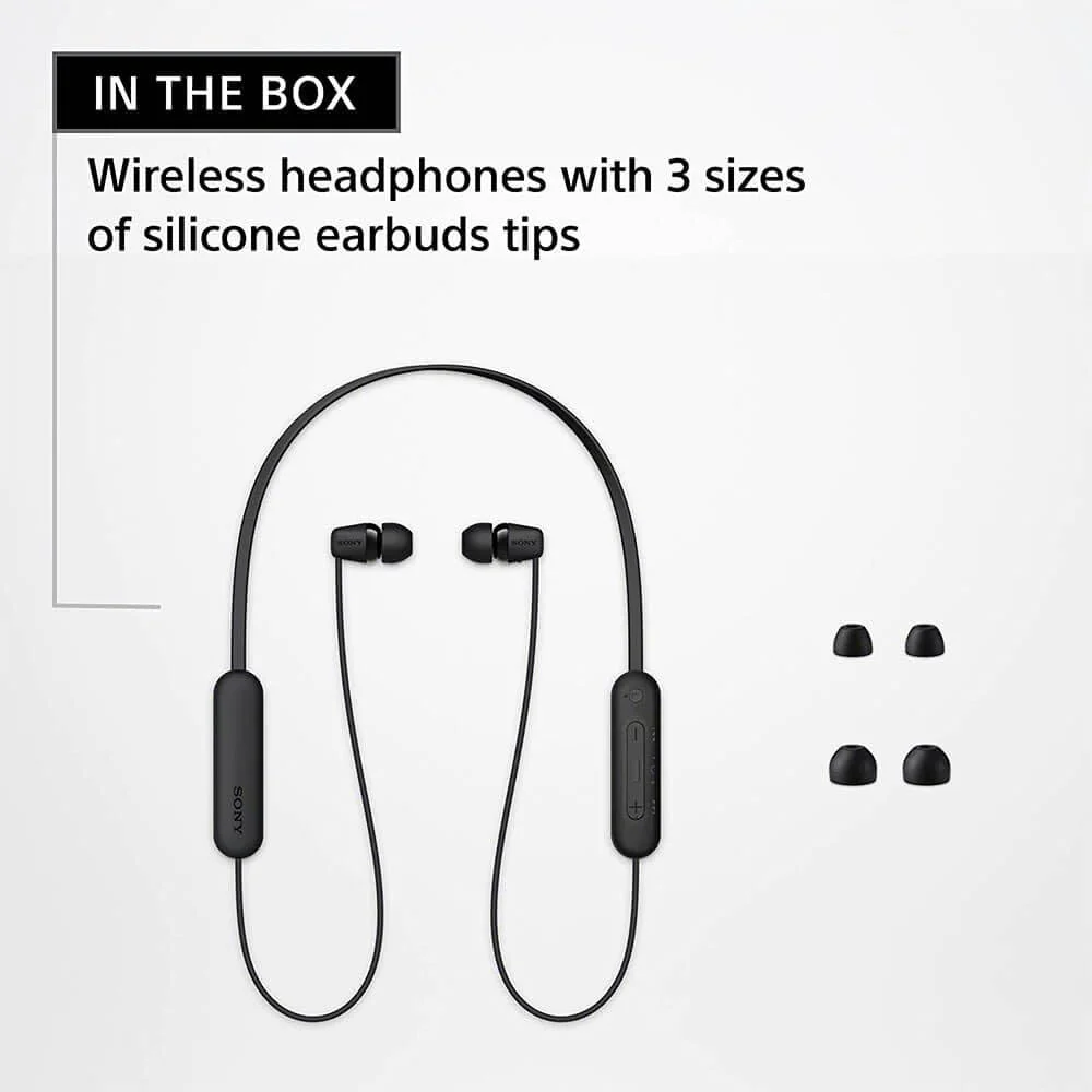 Sony WI-C100 Wireless in-Ear Bluetooth Headphones with Built-in Microphone, Black One Size - Image 6