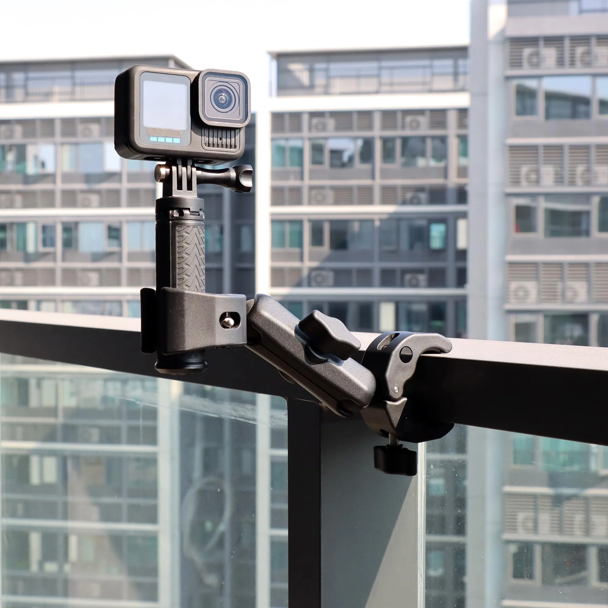 SOONSUN Double Super Clamp Camera Mount, Umbrella Clamp for Chair, Desk, Stroller, Wagons, Tripod, Pole, Light Stand, Cross Bar, Golf Cart, Motorcycle, Boom Stand, with 360° Magic Arm for Photography - Image 7