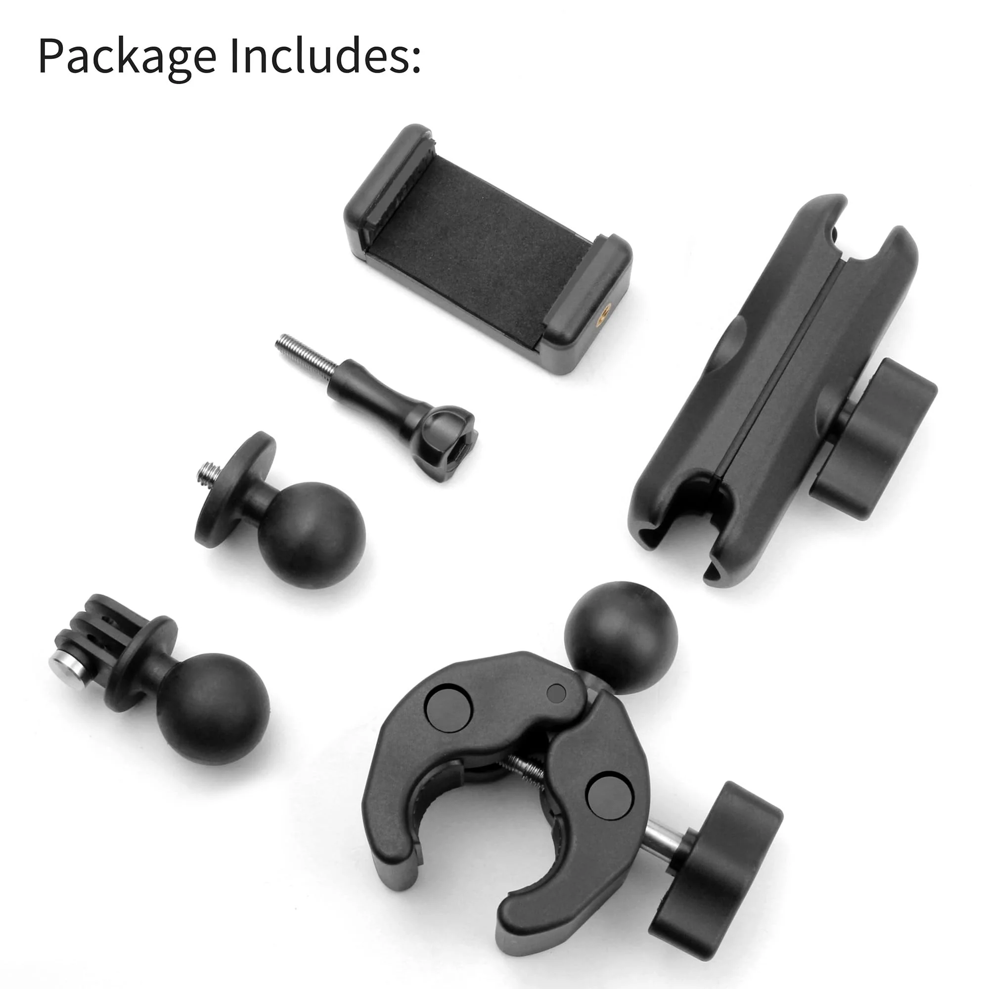 SOONSUN Super Clamp Mount with Dual 360° Ball Heads & Phone Holder, Heavy-Duty Camera Clamp Mount for GoPro Hero 13 12 11 10 9, Insta360, DJI Osmo, DSLR, Smartphones & Action Cameras - Image 8