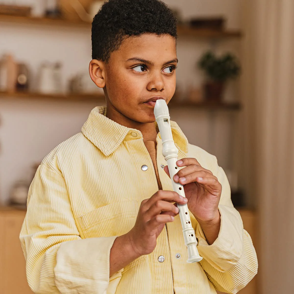 Soprano Recorder C Key 8 Holes 3-Piece German style Baroque Fingering Recorder Instrument with Cleaning Rod and Storage Bag, for Beginners Kids students((2 Set Beige) 2 Set Beige - Image 5