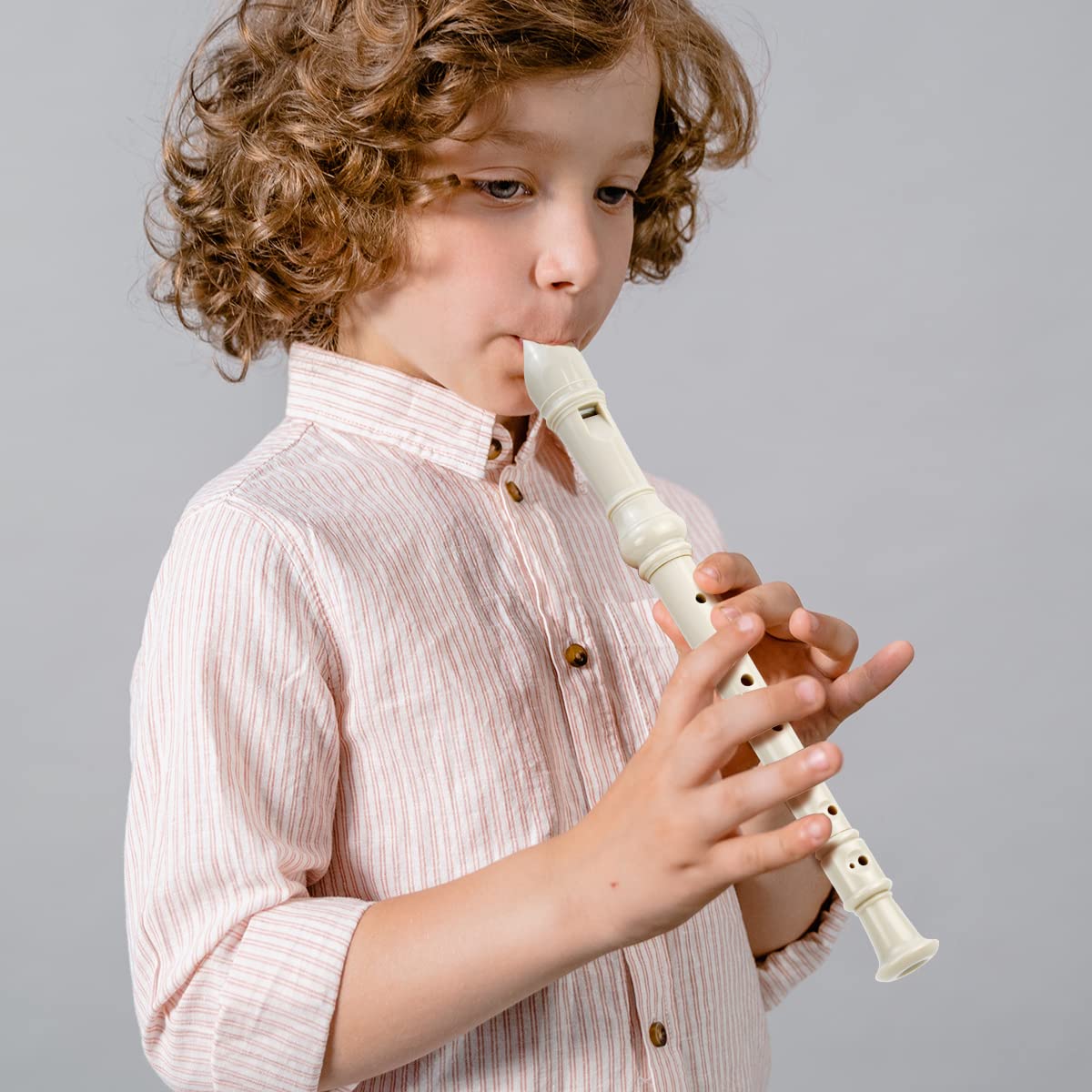 Soprano Recorder C Key 8 Holes 3-Piece German style Baroque Fingering Recorder Instrument with Cleaning Rod and Storage Bag, for Beginners Kids students((2 Set Beige) 2 Set Beige - Image 7