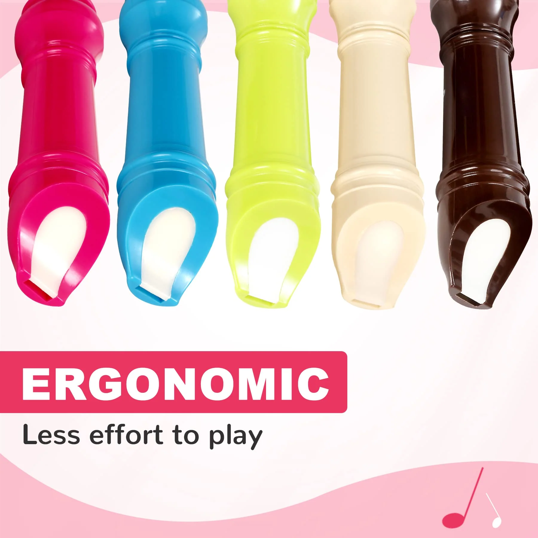 Soprano Recorder Instrument for Kids&Student - German Fingering 8 Hole Flute ABS Descant Recorders for Beginners with Cleaning Rod and Bag, Beige 8 hole German-style Beige (ABS) - Image 4