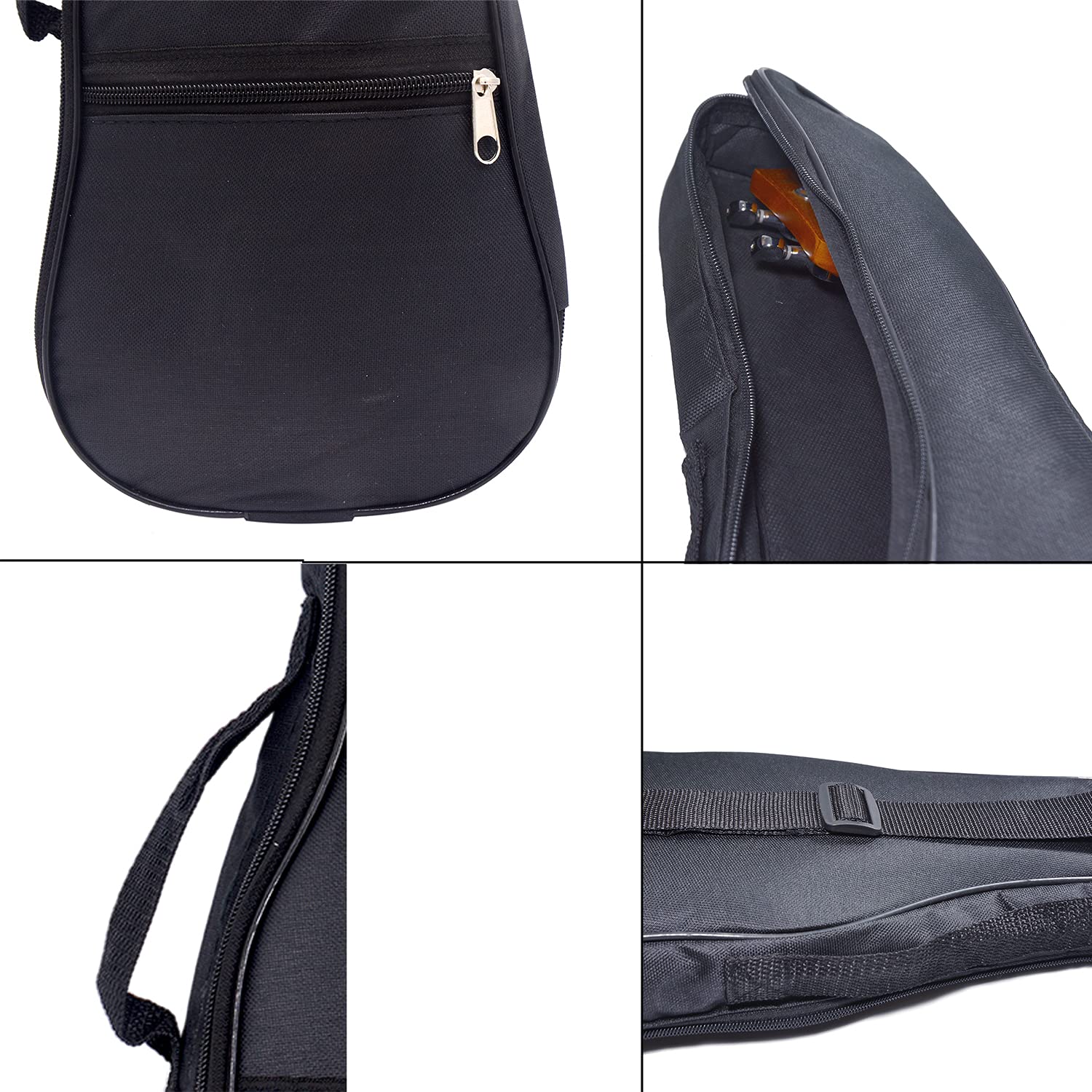 Soprano Ukulele Case Black Ukulele Padding Bag for 21 Inch Ukulele Soprano - Image 3