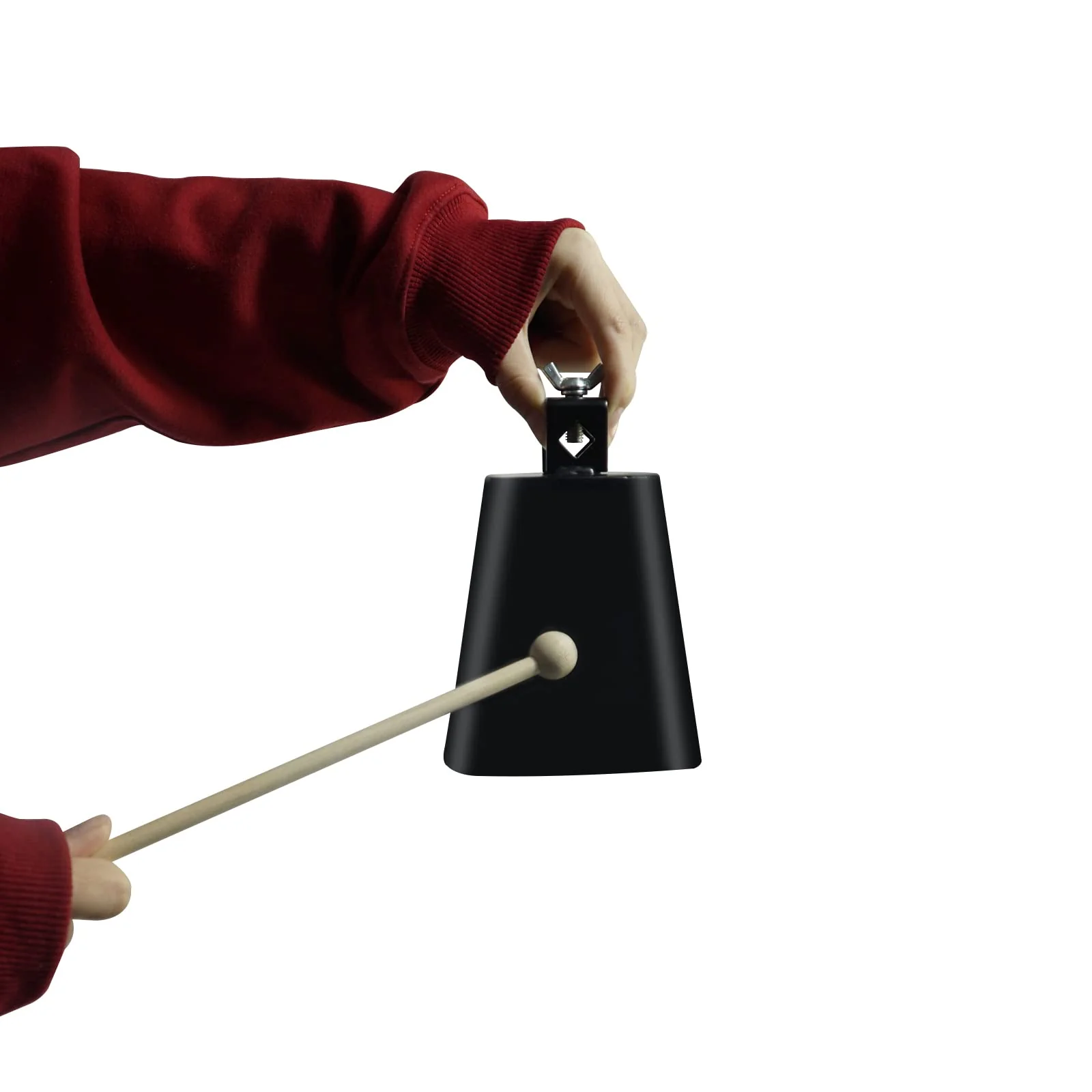Soulmate Cowbell 5 inch Metal Steel Cow Bell Instrument Noise Makers Cowbell Hand Percussion Cow Bells with Handle Stick for Drumset 5” - Image 6
