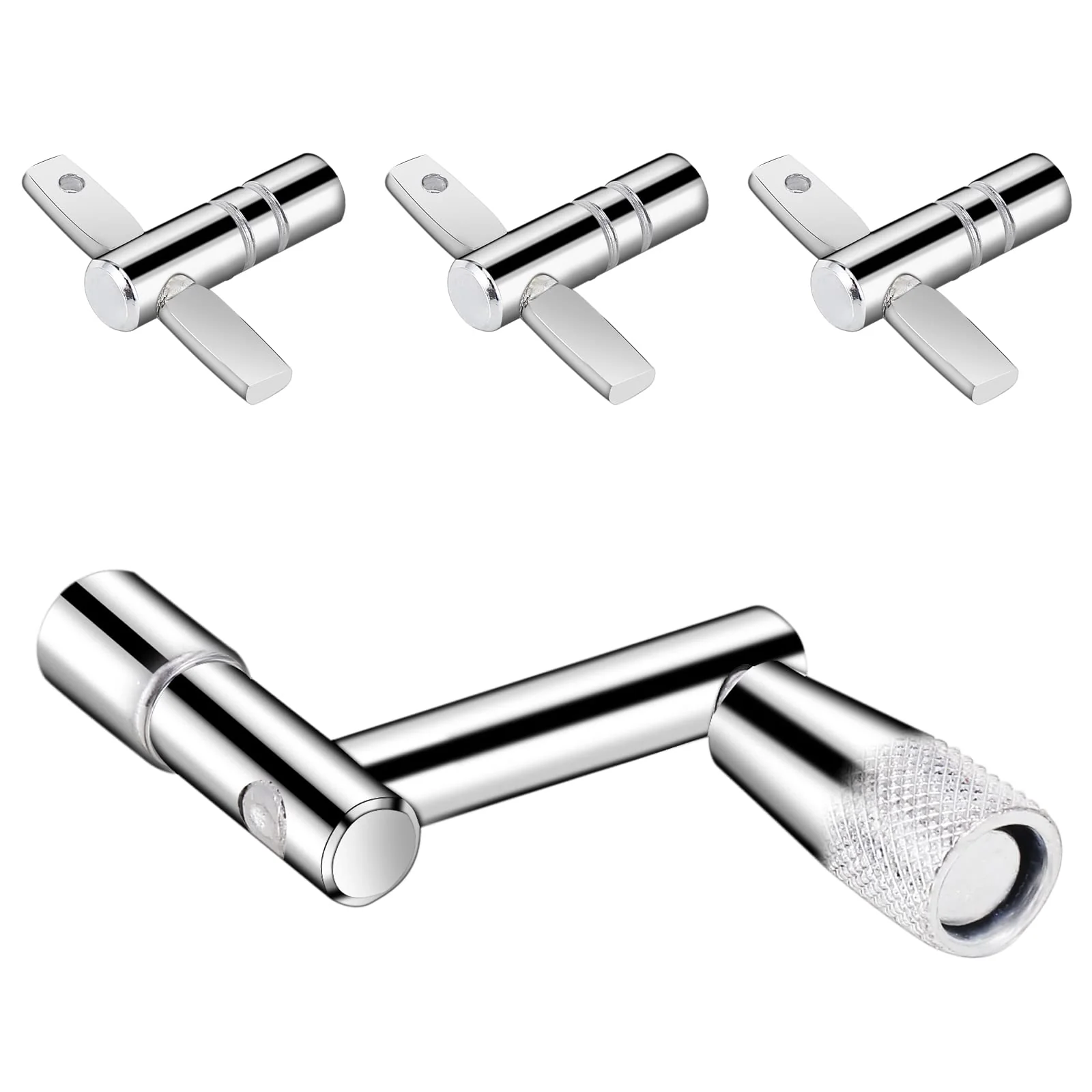 Soulmate Drum Keys 3-Pack Drum Tuner Drum Tuning Key with Continuous Motion Speed Key Percussion Hardware Tool With Hole, Universal Drum Key (Chrome-Plated Steel) 1+3 - Image 8