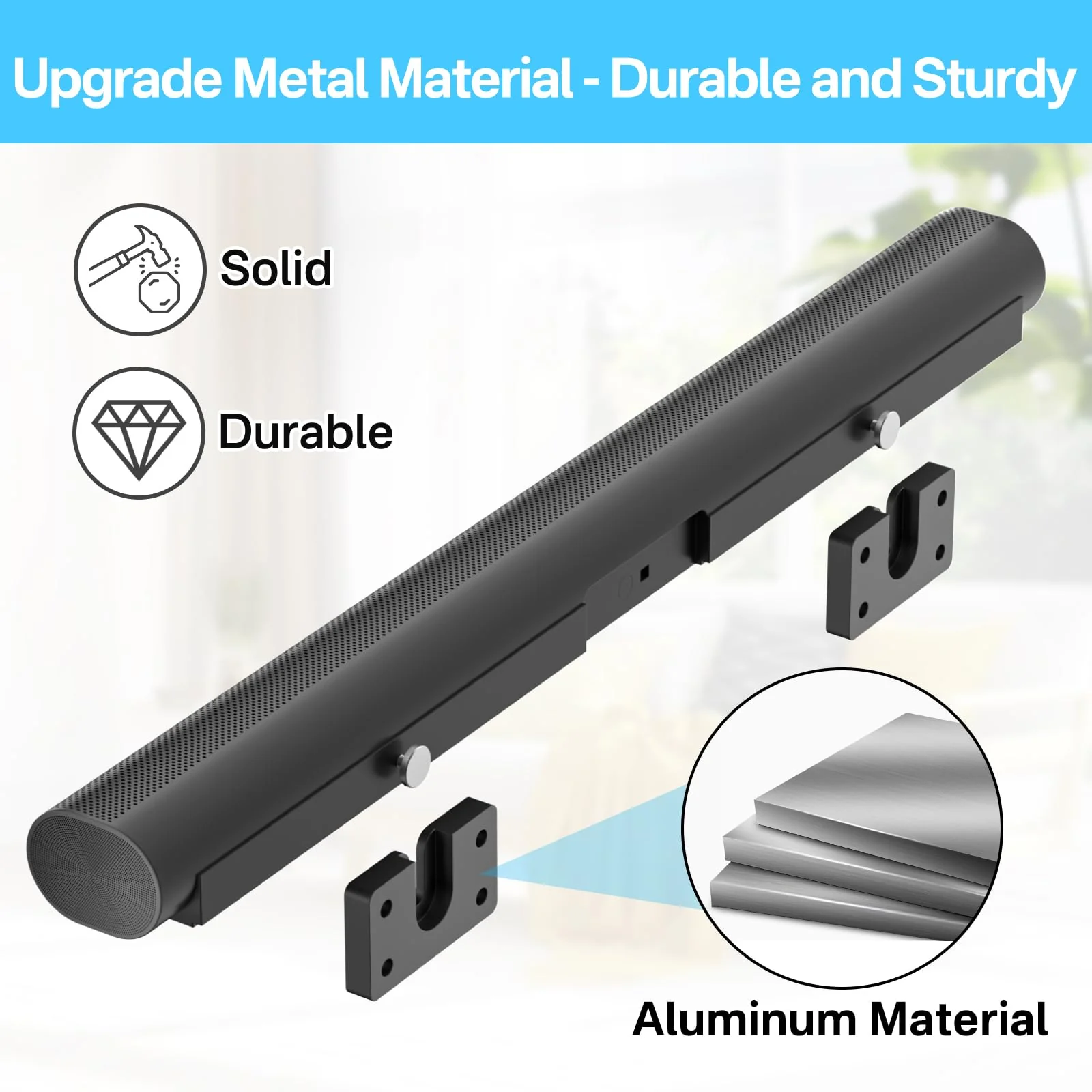 Soundbar Mount Compatible with Sonos Arc Soundbar Mount Black- Floating Wall Mount for Sonos Arc Wall Mount Under TV Saving Space, Metal Mounting Bracket for Sonos Arc Sound bar Mount Easy to Install For Arc Mount - Image 4