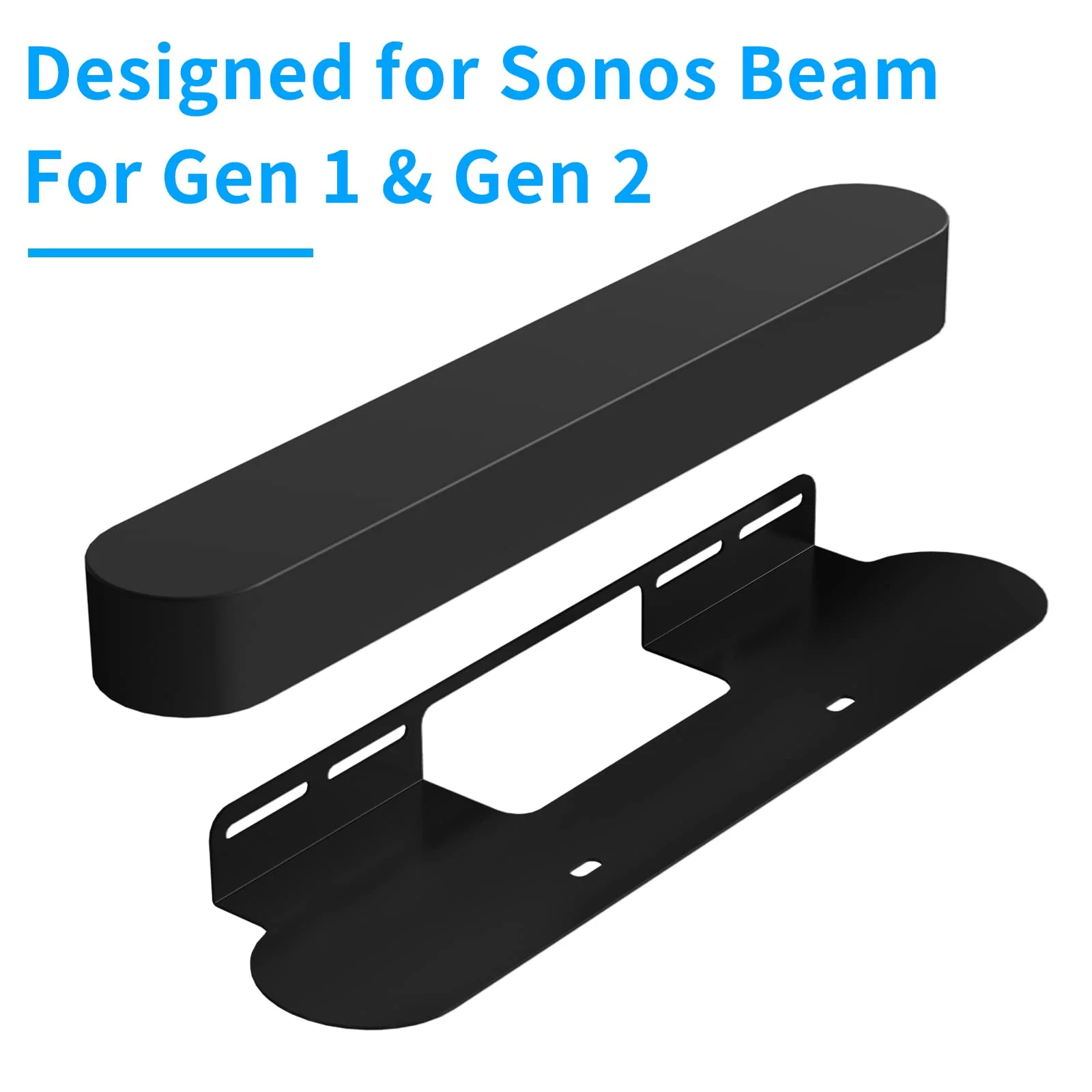 Soundbar Mount for Sonos Beam Wall Mount Bracket Compatible with Sonos Beam Sound Bar Mounts Mounting Bracket, Black - Image 2