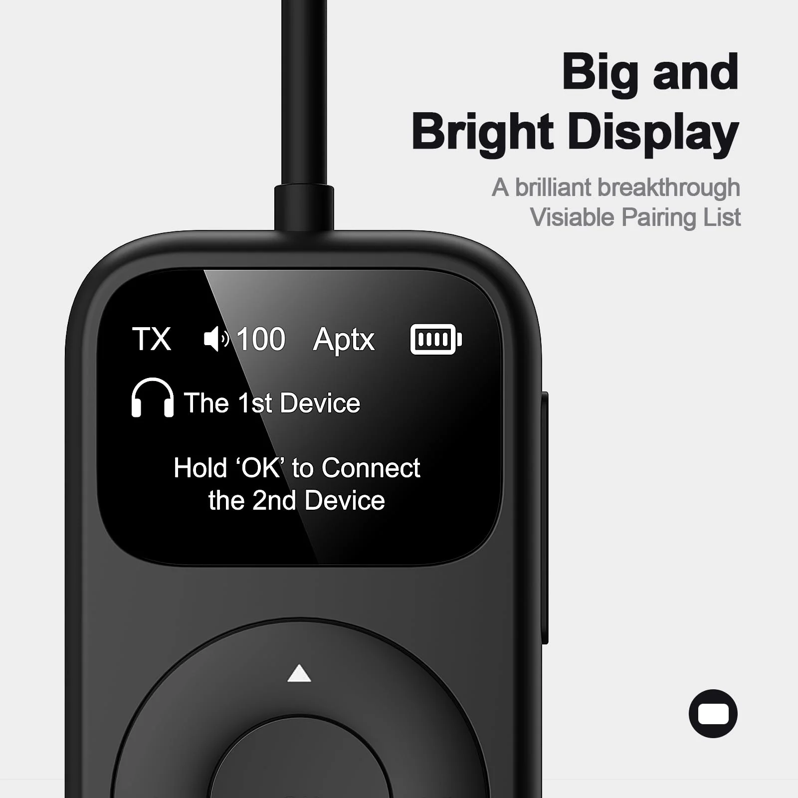 SoundSync Pro Bluetooth Transmitter & Receiver for Airplane, Easy Setup Bluetooth Audio Transceiver for 2 BT Devices, Volume Control, RCA for TV Black - Image 3