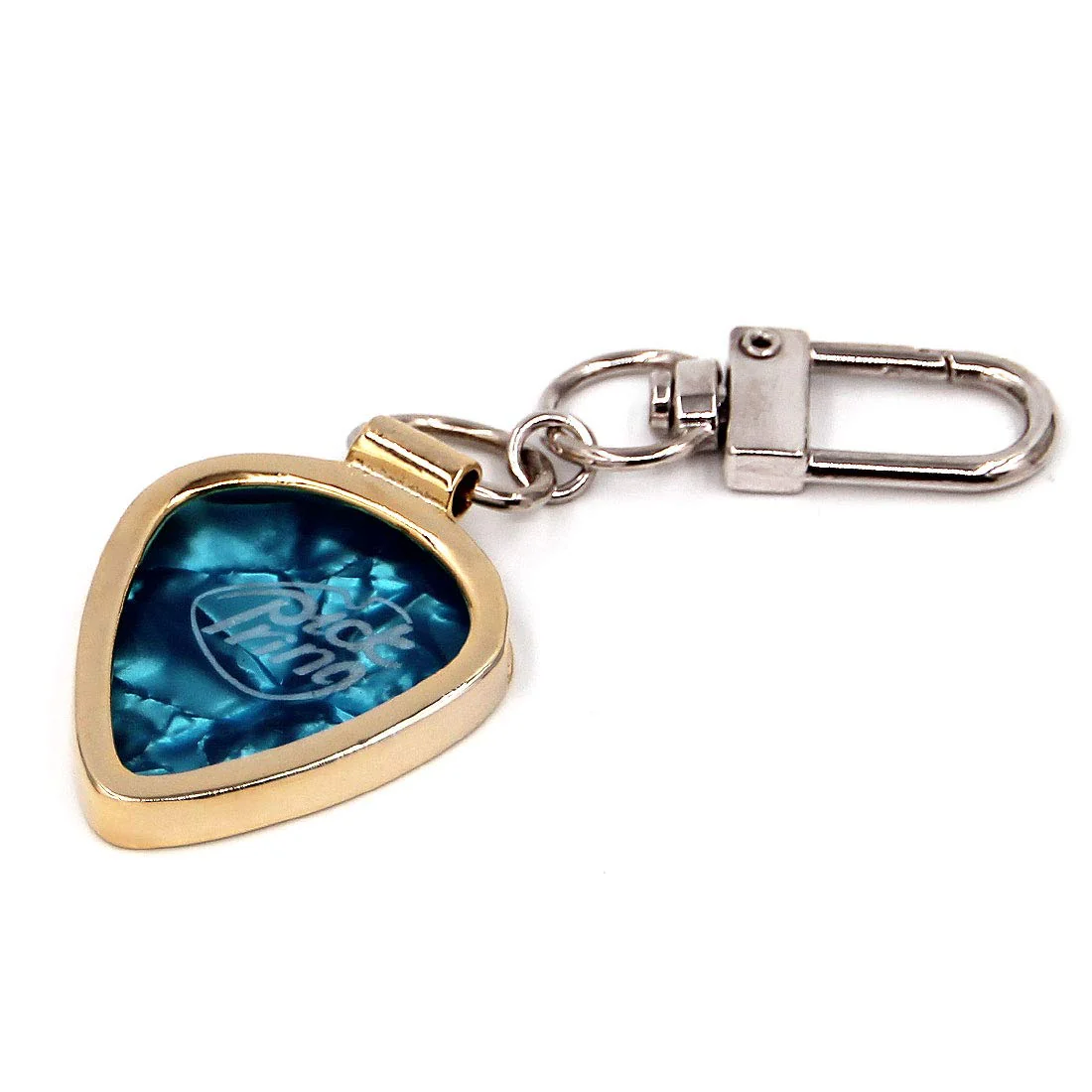 Soundwave Shaped Guitar Pick Holder Keychain for Guitarists (Gold) Gold - Image 5