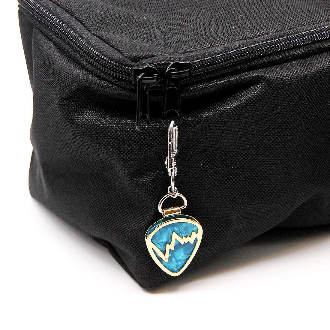 Soundwave Shaped Guitar Pick Holder Keychain for Guitarists (Gold) Gold - Image 6