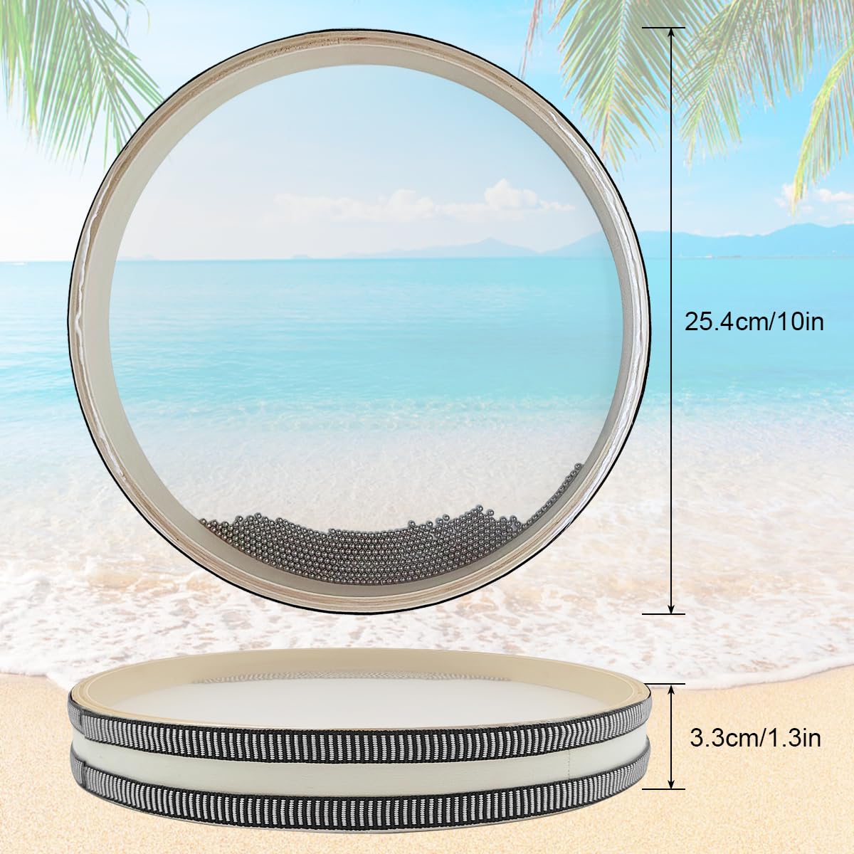 SourceTon 10" Natural Wood Ocean Drum (2-Pack) – Wave Sound Therapy Instrument for Meditation, Sleep Aid & Music Healing, Percussion for Autism & Relaxation - Image 6