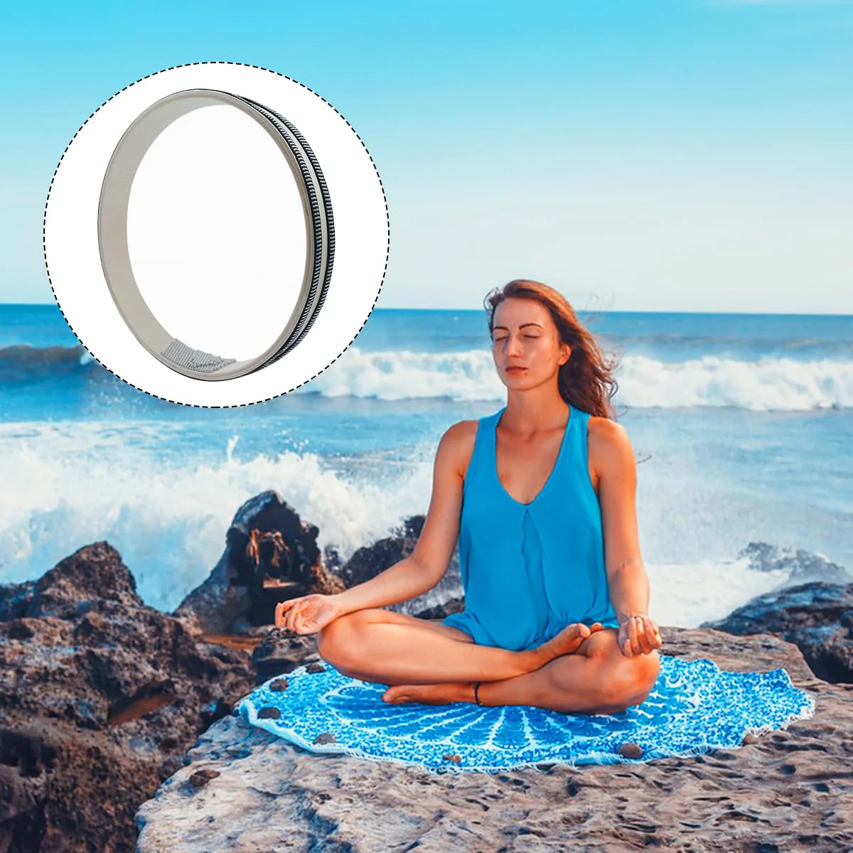 SourceTon 10" Natural Wood Ocean Drum (2-Pack) – Wave Sound Therapy Instrument for Meditation, Sleep Aid & Music Healing, Percussion for Autism & Relaxation - Image 8