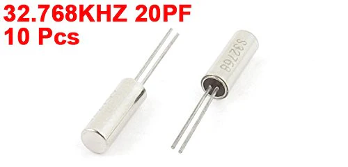 sourcing map 10pcs 3, 32768Hz 32.768KHz cylinder shaped crystal oscillators de - Image 2