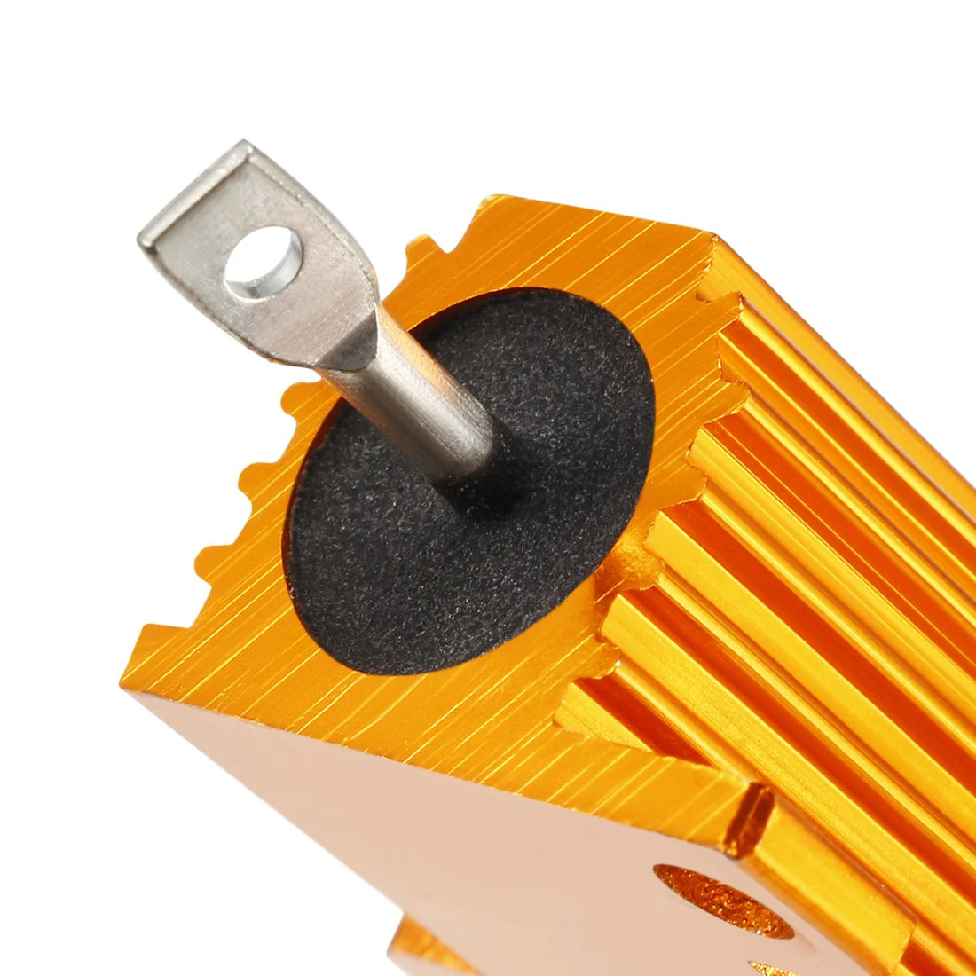 sourcing map 25 W 500 Ohm 5% Aluminium Casing Resistance Tap Load Resistors Gold - Image 4